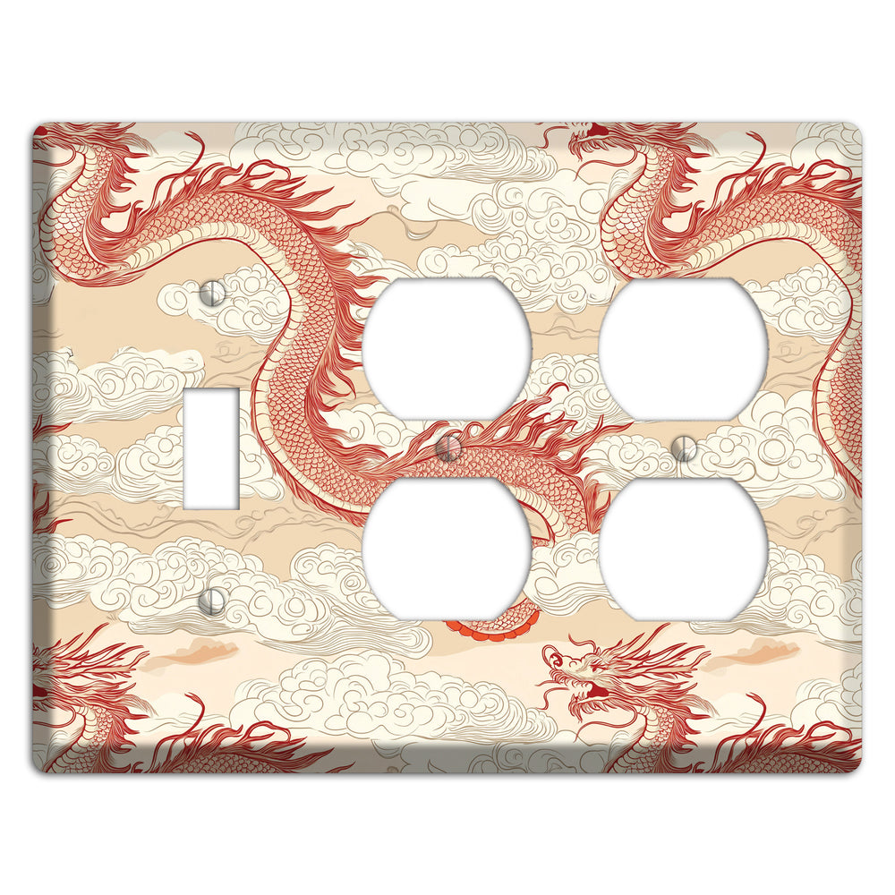 Celestial Dragon Dance Toggle / 2 Duplex Wallplate