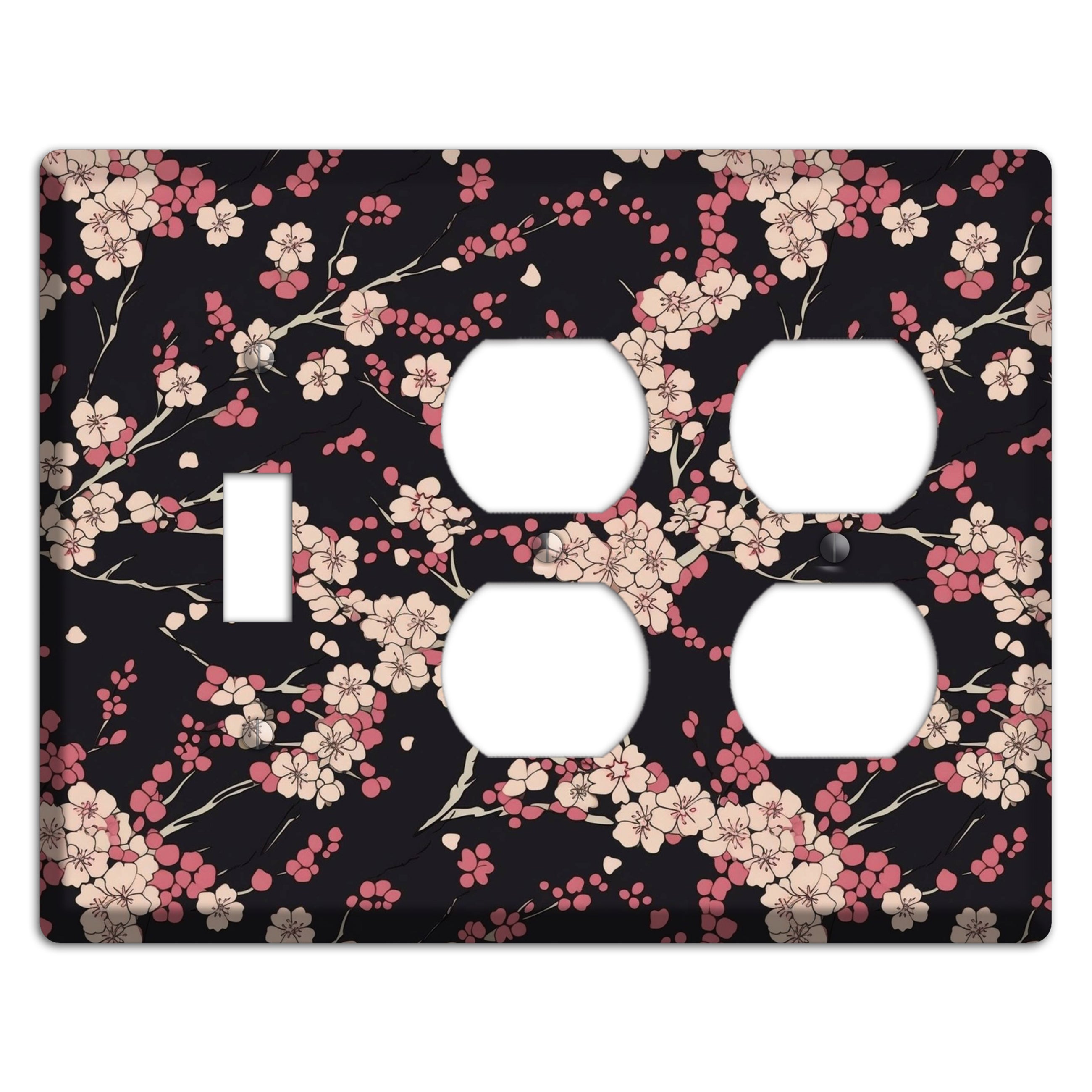 Night Blossom Drift Toggle / 2 Duplex Wallplate