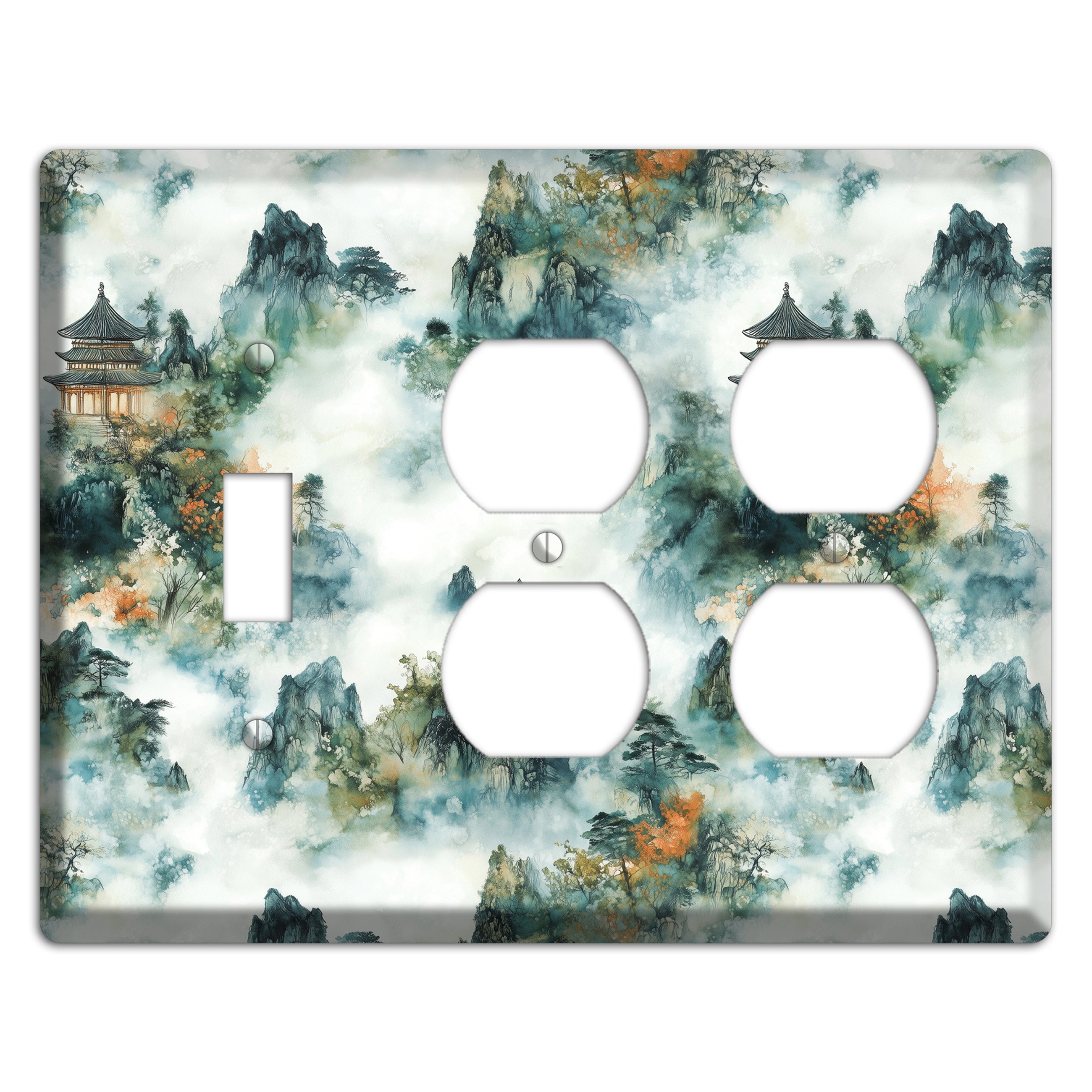 Pavilions in the Mist Toggle / 2 Duplex Wallplate