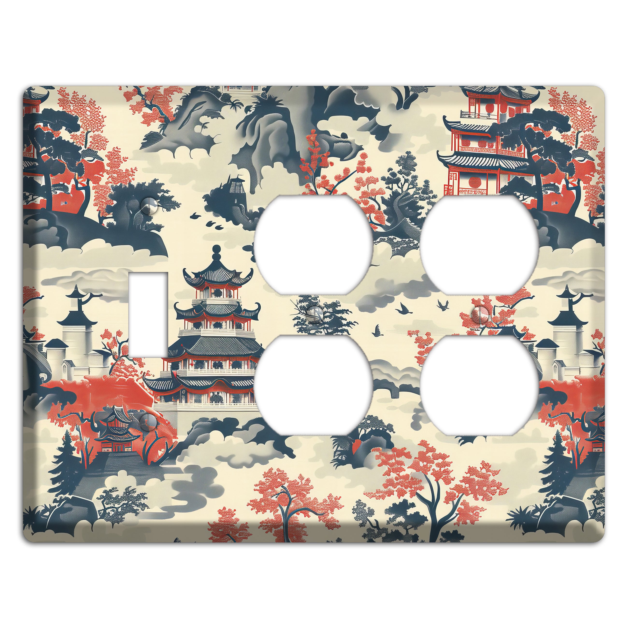 Ink & Ember Pagoda Toggle / 2 Duplex Wallplate