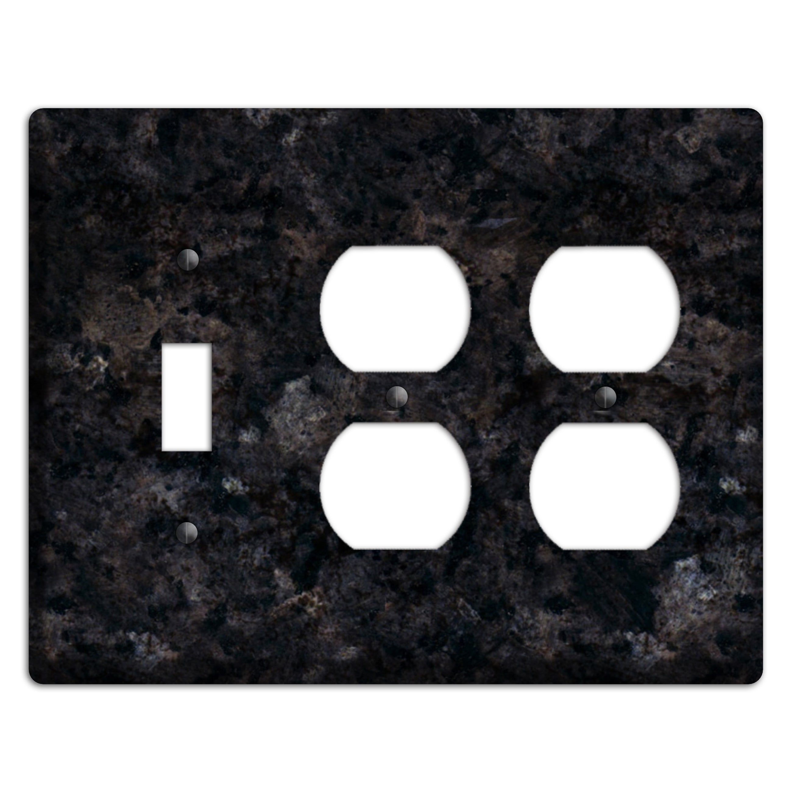 Ubatuba Granite Toggle / 2 Duplex Wallplate
