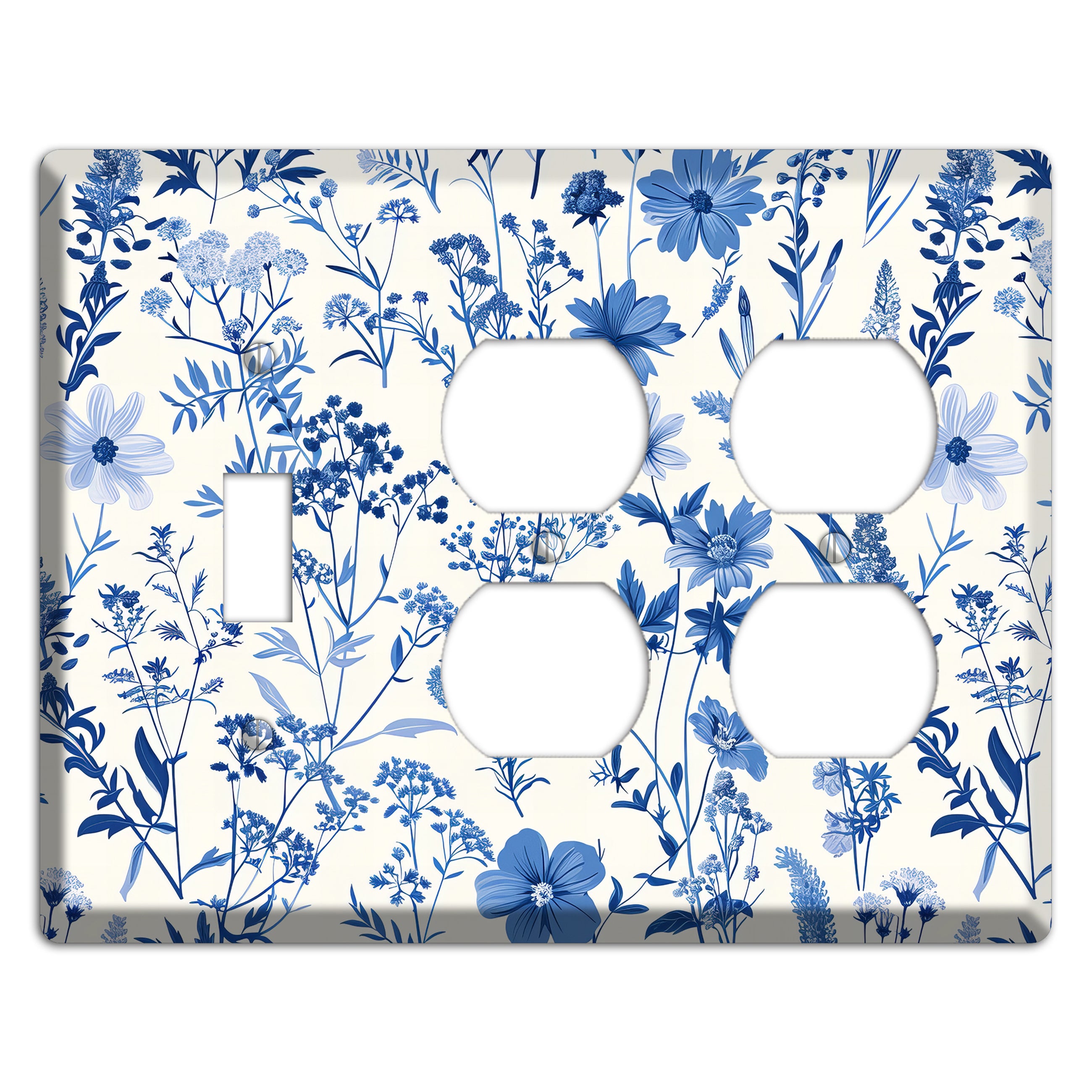 Meadow in Monochrome Toggle / 2 Duplex Wallplate