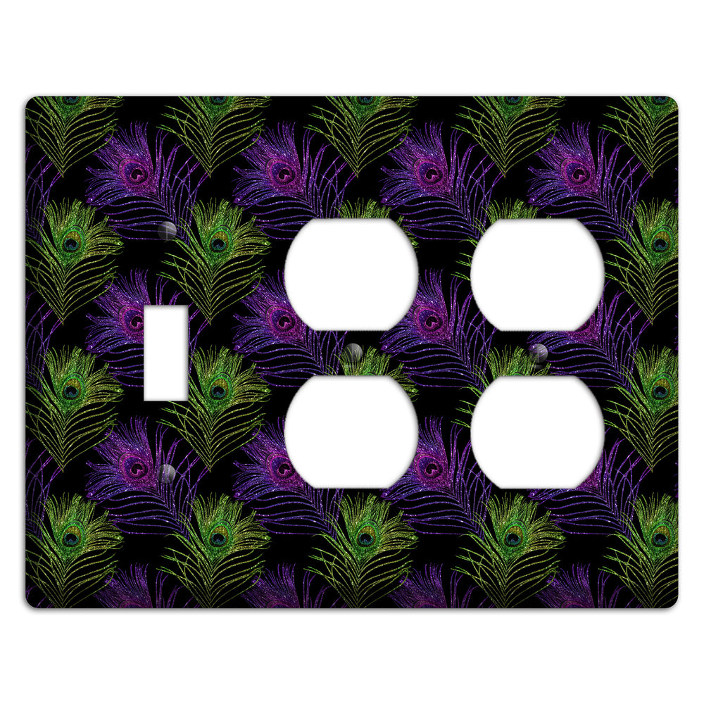 Feathers of the F√™te Toggle / 2 Duplex Wallplate