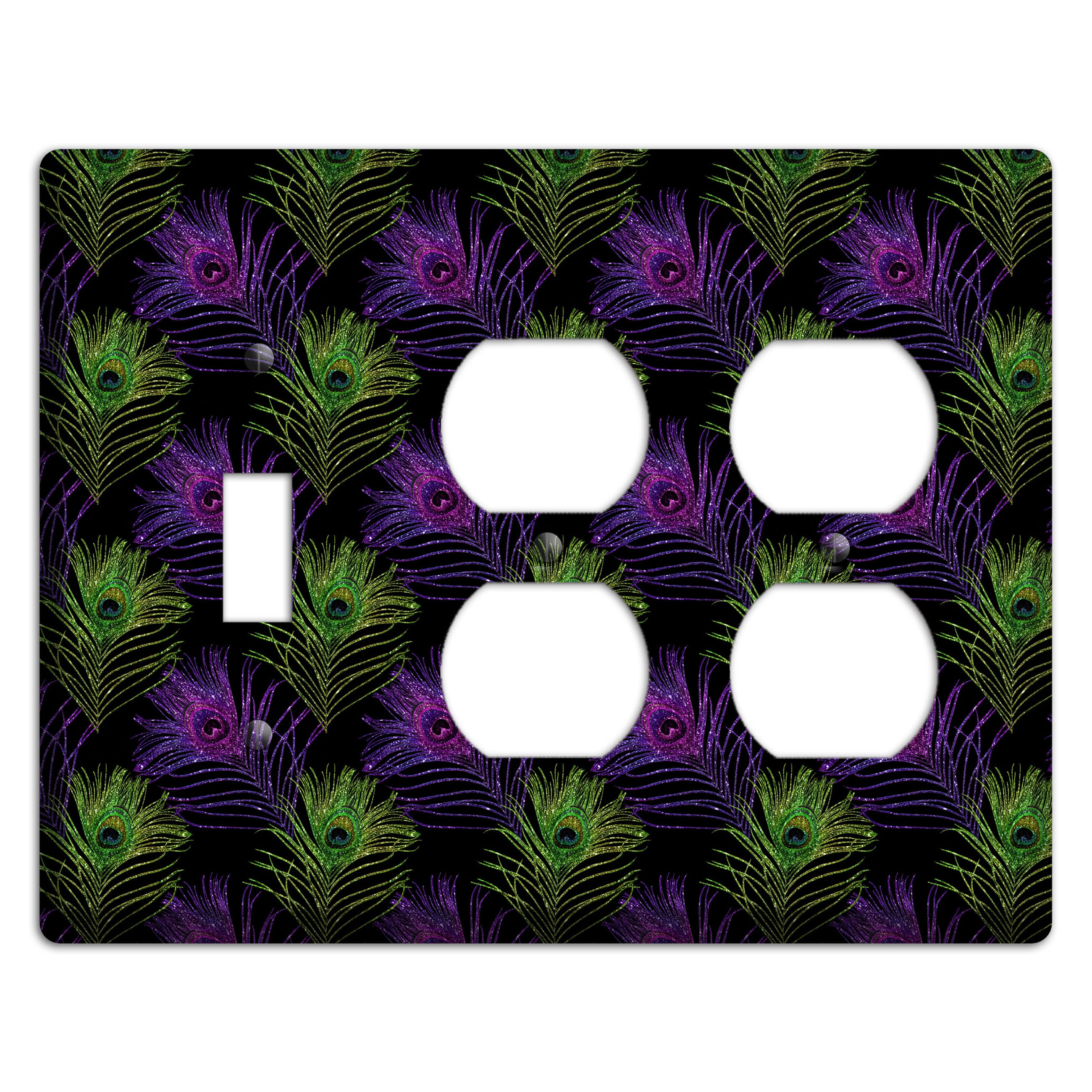 Feathers of the Fête Toggle / 2 Duplex Wallplate