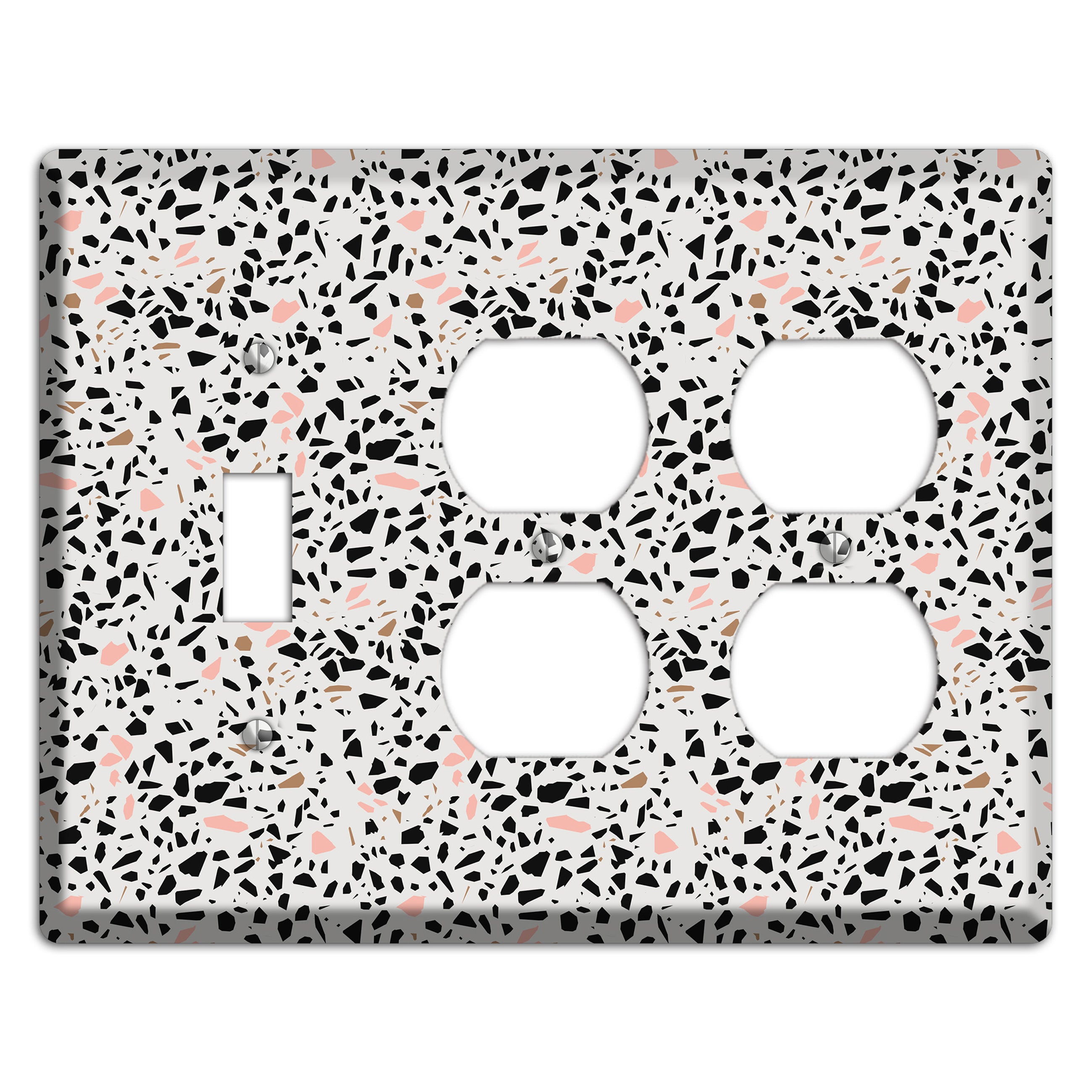 Monochrome Mix Toggle / 2 Duplex Wallplate