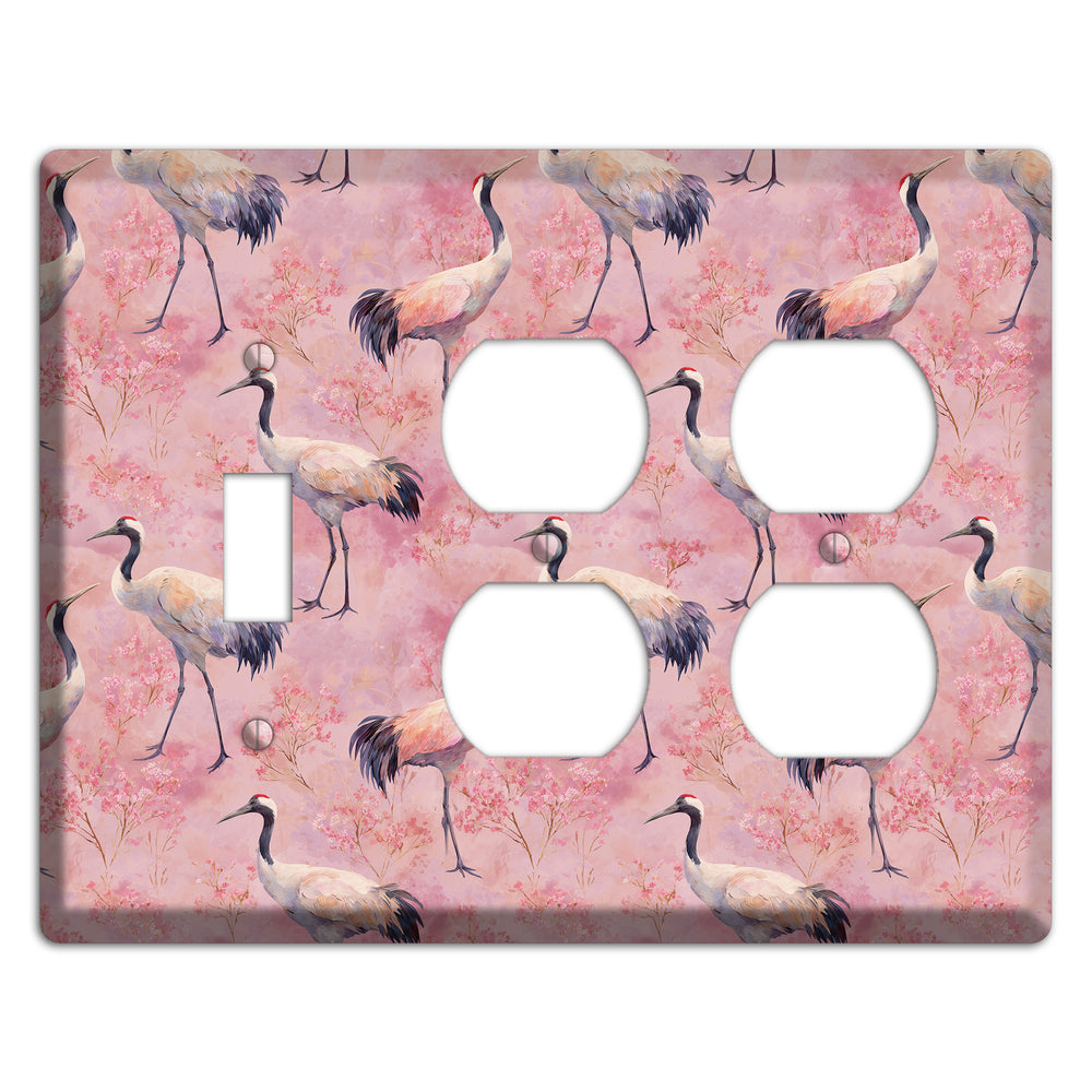 Blush Crane Reverie Toggle / 2 Duplex Wallplate