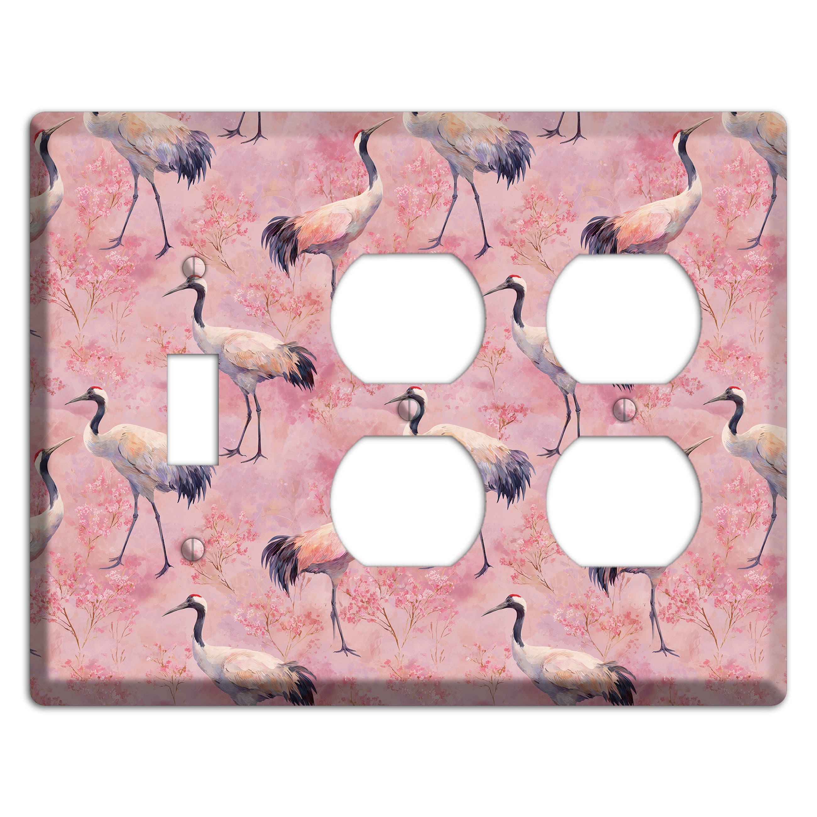 Blush Crane Reverie Toggle / 2 Duplex Wallplate