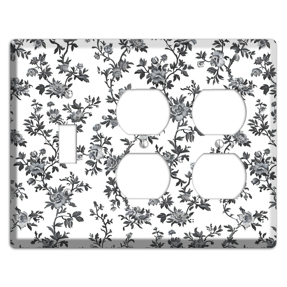 Ink & Ivory Trellis Toggle / 2 Duplex Wallplate
