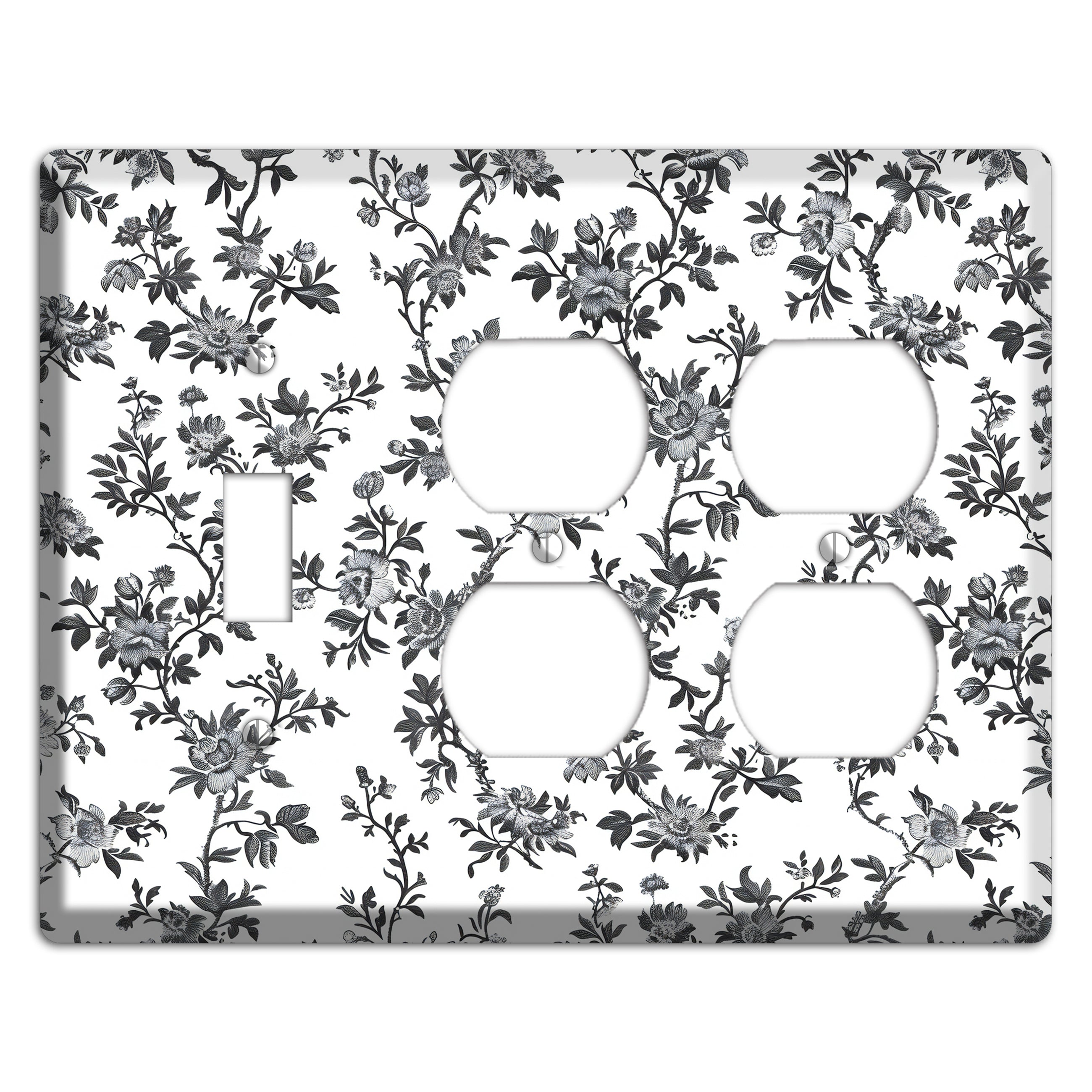 Ink & Ivory Trellis Toggle / 2 Duplex Wallplate