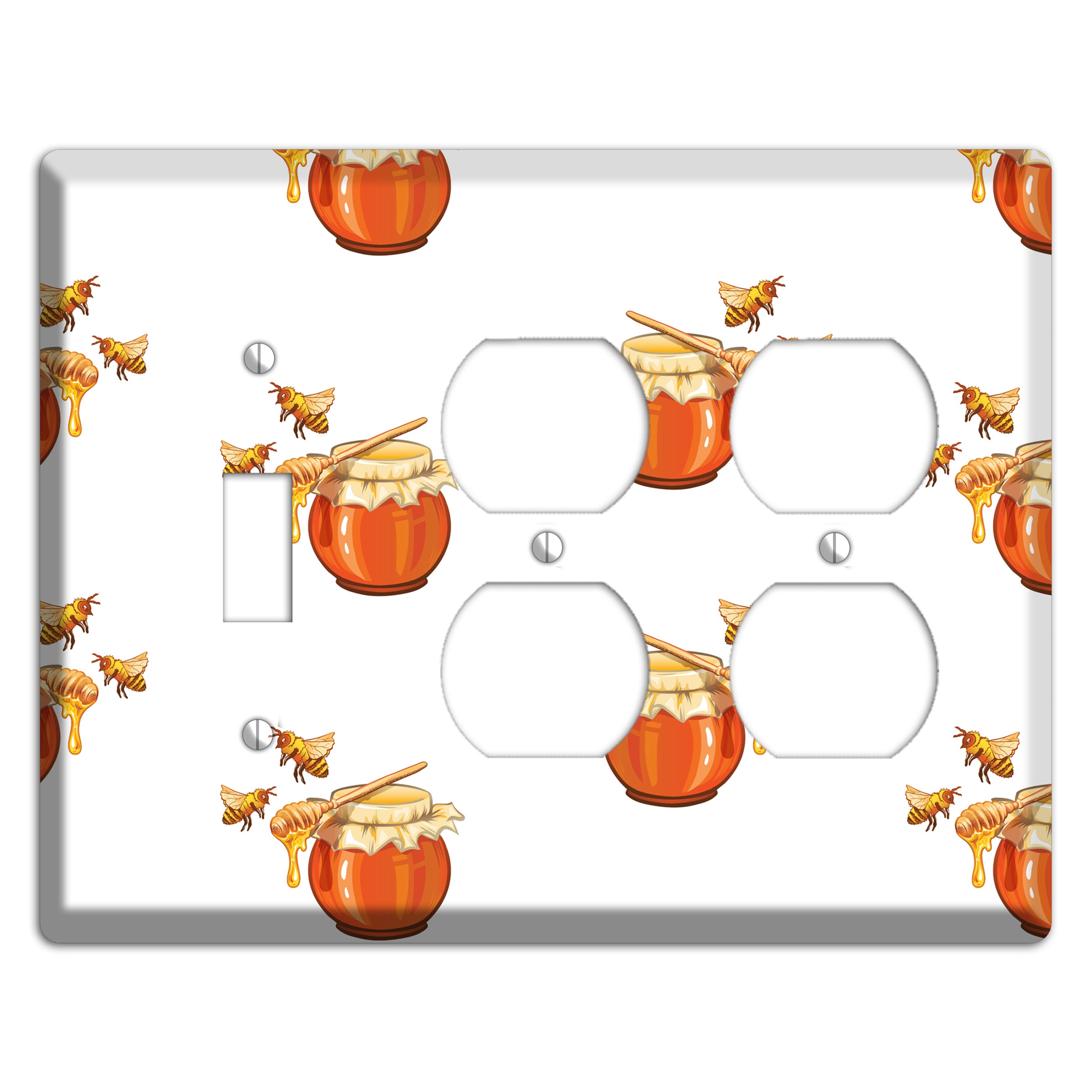 Honey & Hive Toggle / 2 Duplex Wallplate