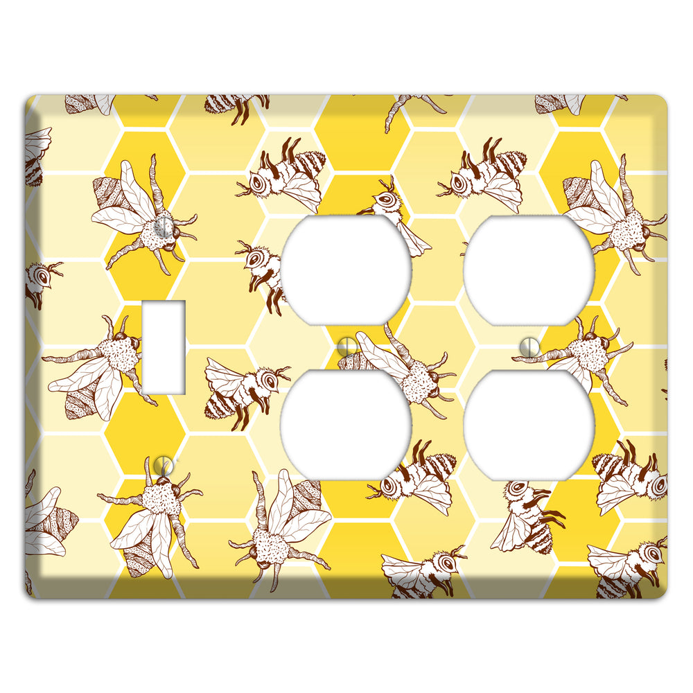 Hive & Wing Toggle / 2 Duplex Wallplate