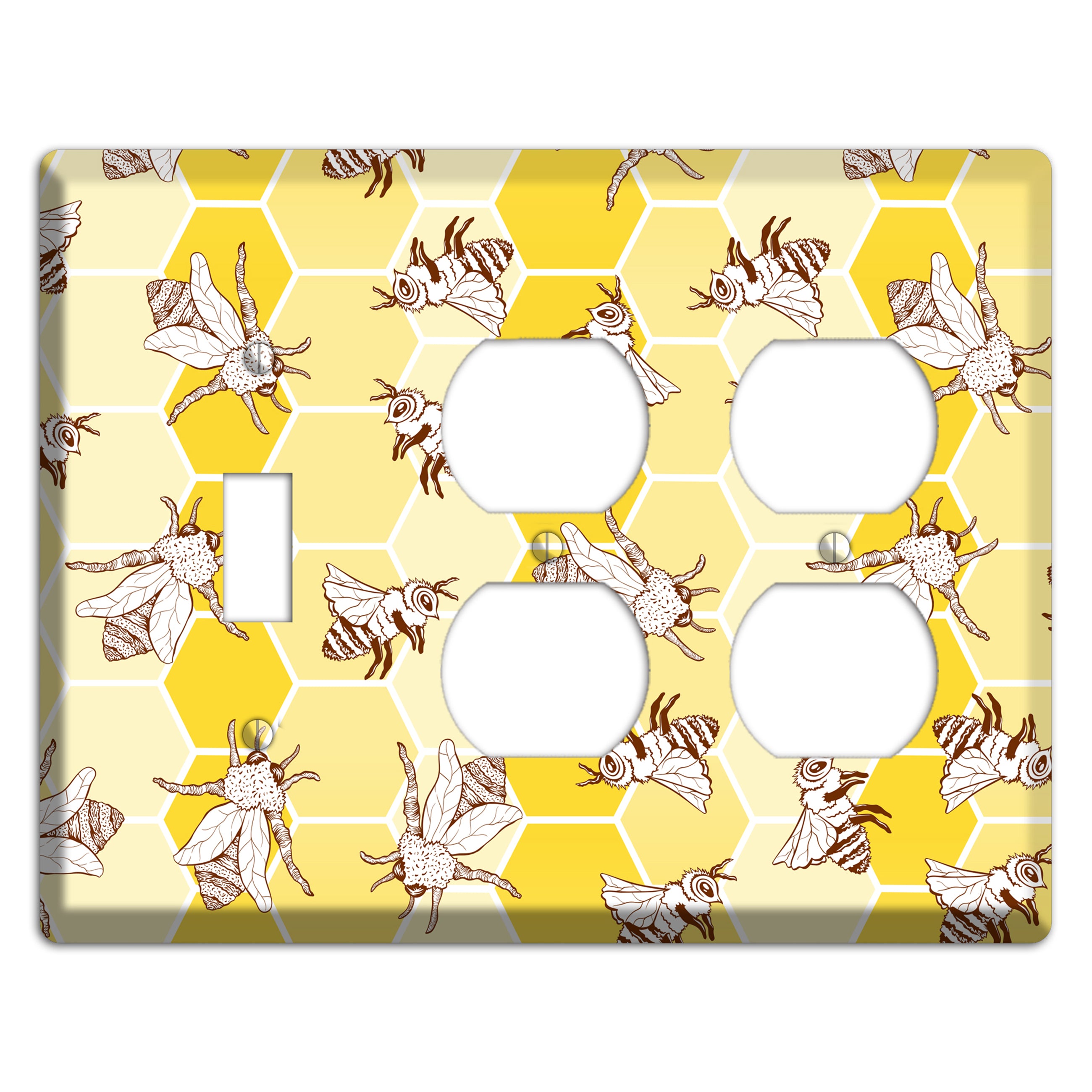 Hive & Wing Toggle / 2 Duplex Wallplate