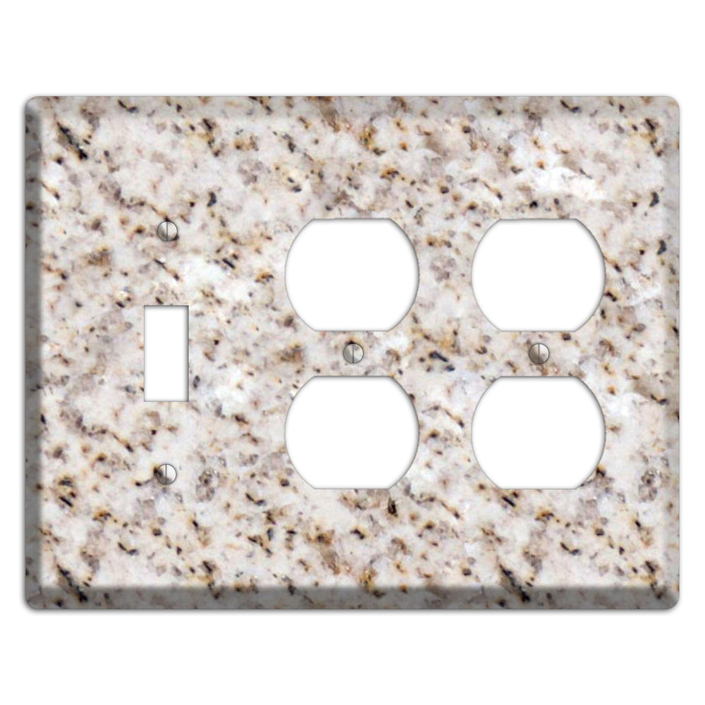 Luna Pearl Granite Toggle / 2 Duplex Wallplate