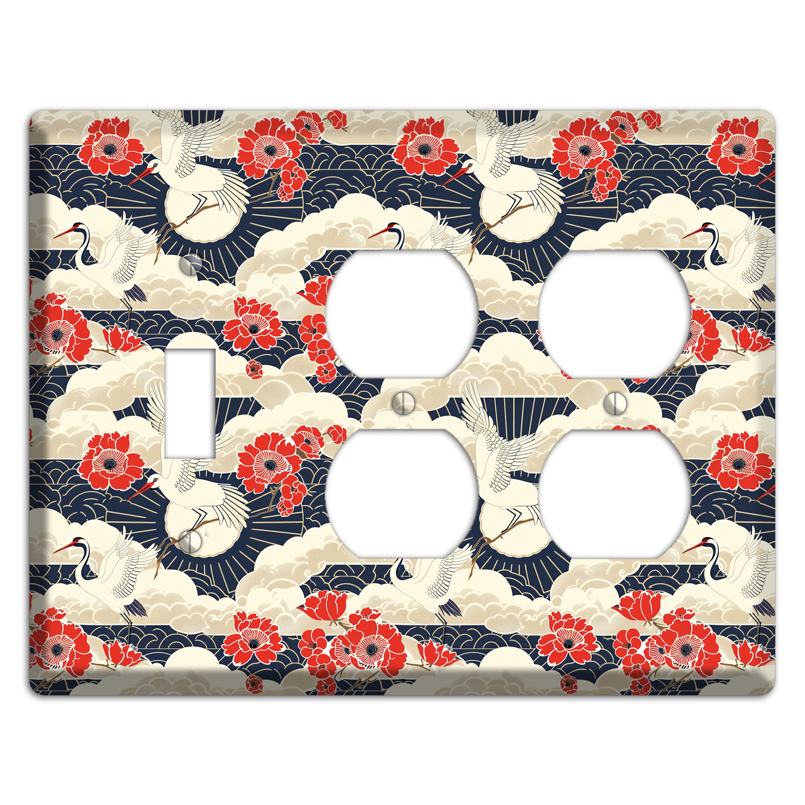 Crimson Peony Ascent Toggle / 2 Duplex Wallplate