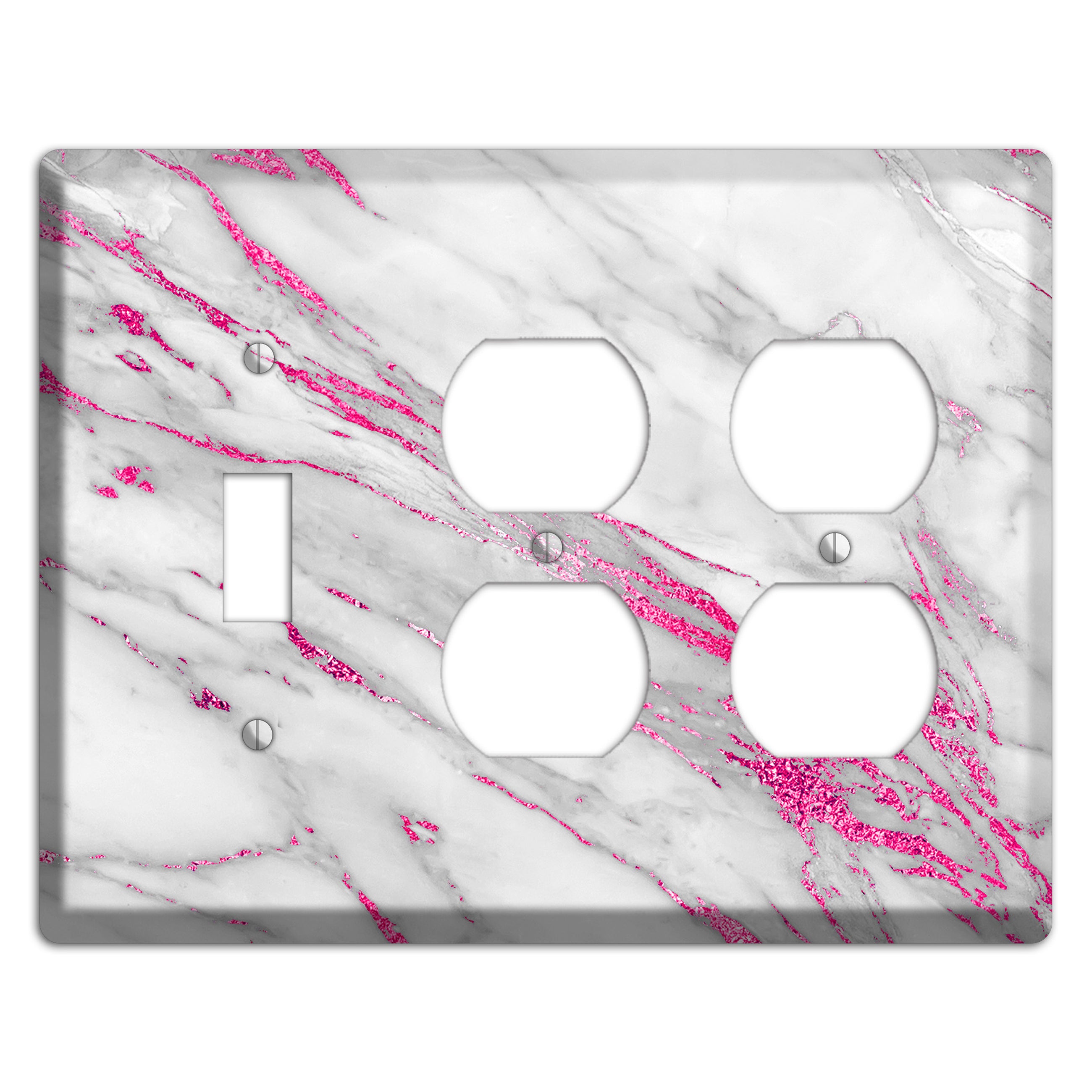Can Can Marble Toggle / 2 Duplex Wallplate