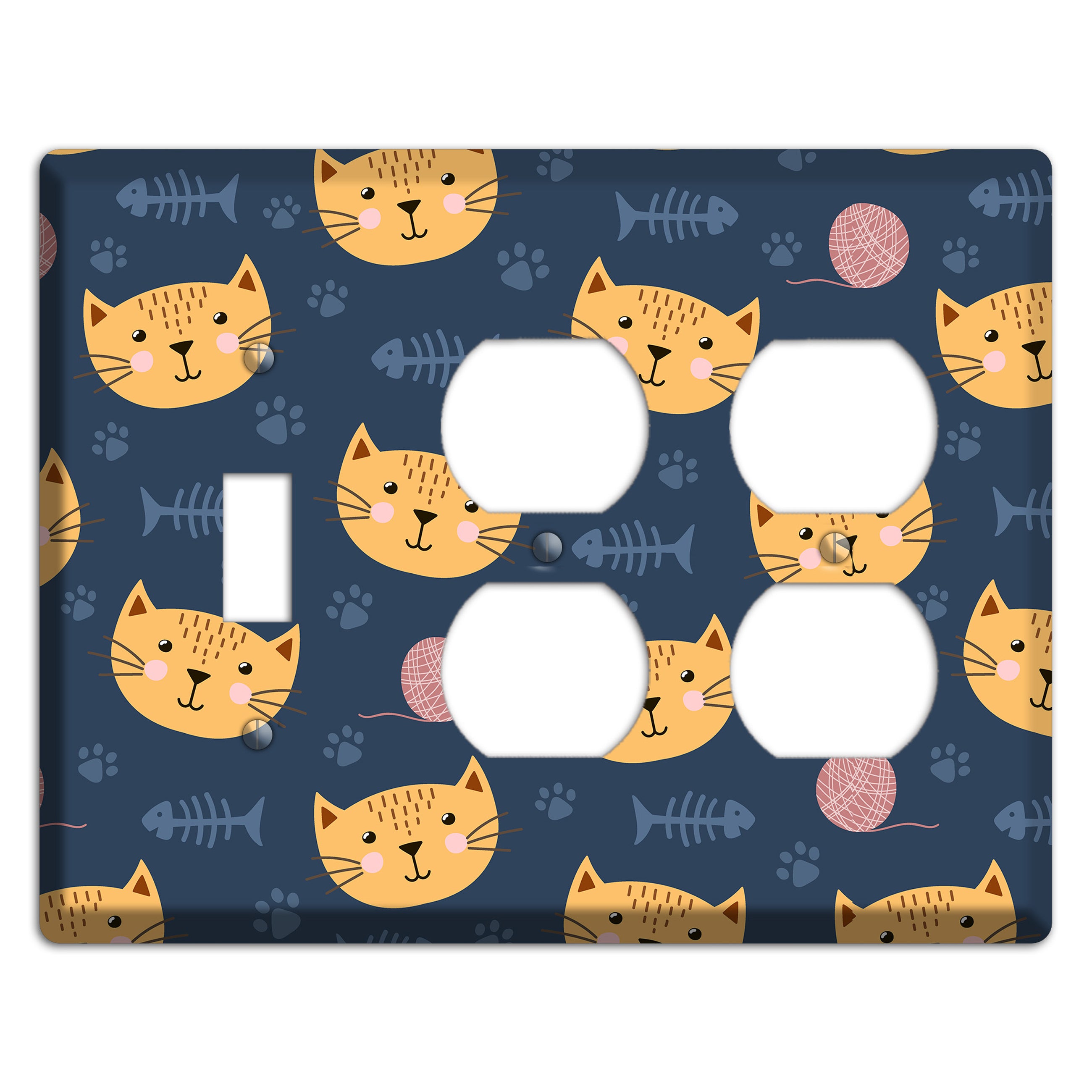 Cat Nap Parade Toggle / 2 Duplex Wallplate