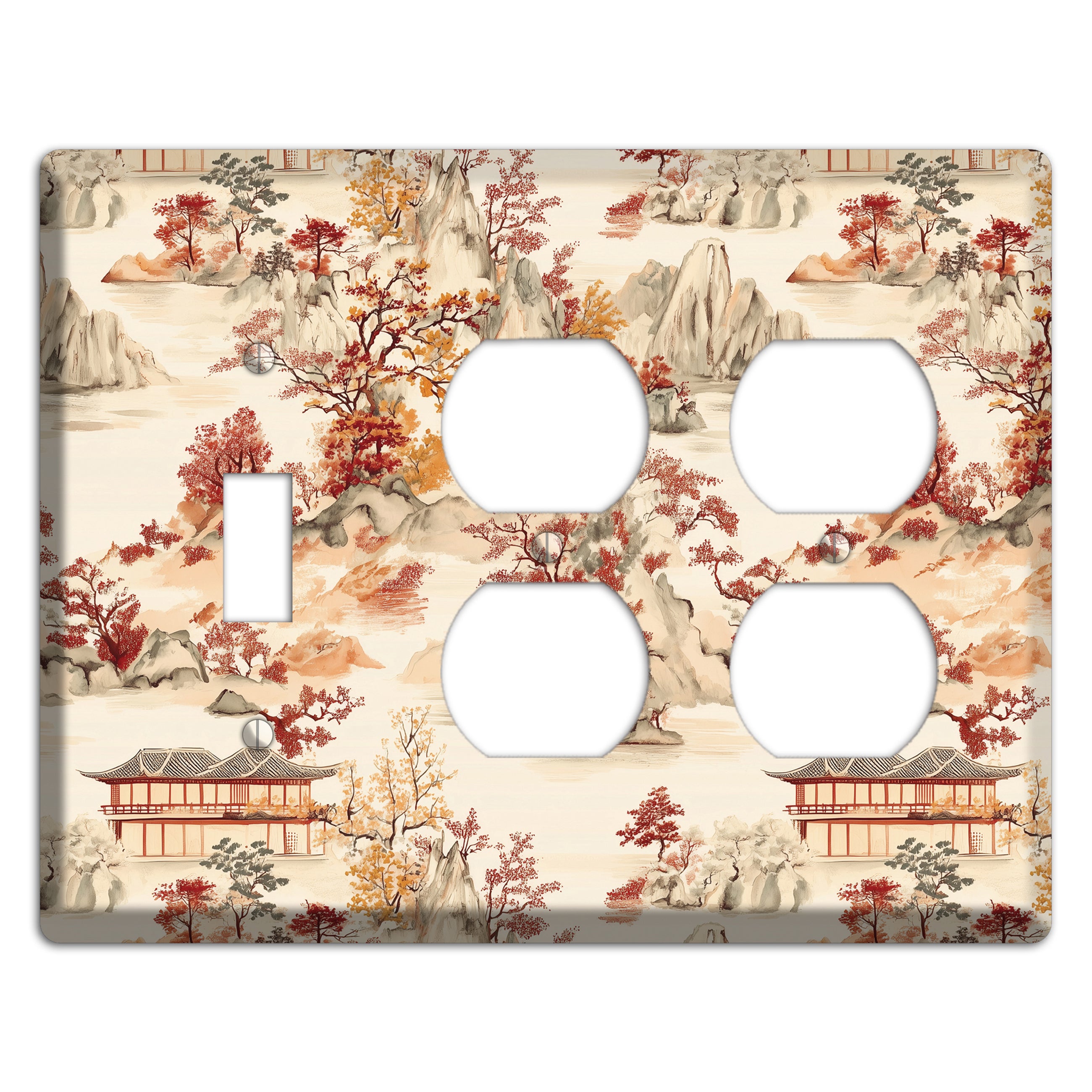 Mountain Autumn Reverie Toggle / 2 Duplex Wallplate