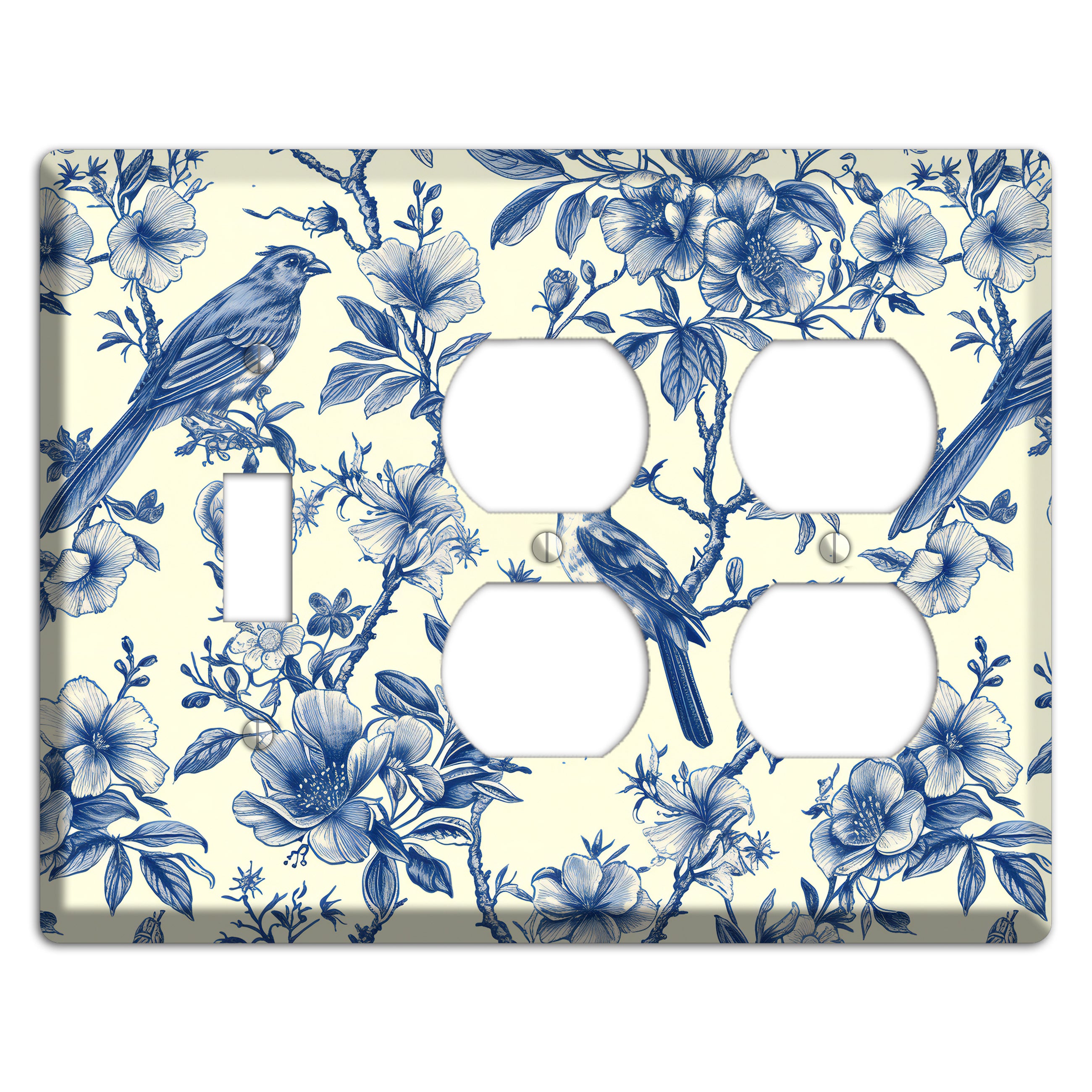 Porcelain Garden Song Toggle / 2 Duplex Wallplate