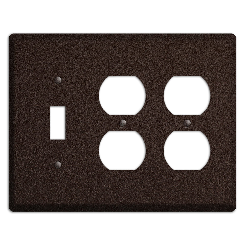 Baxter Subtle Antique Bronze Toggle / 2 Duplex Wallplate
