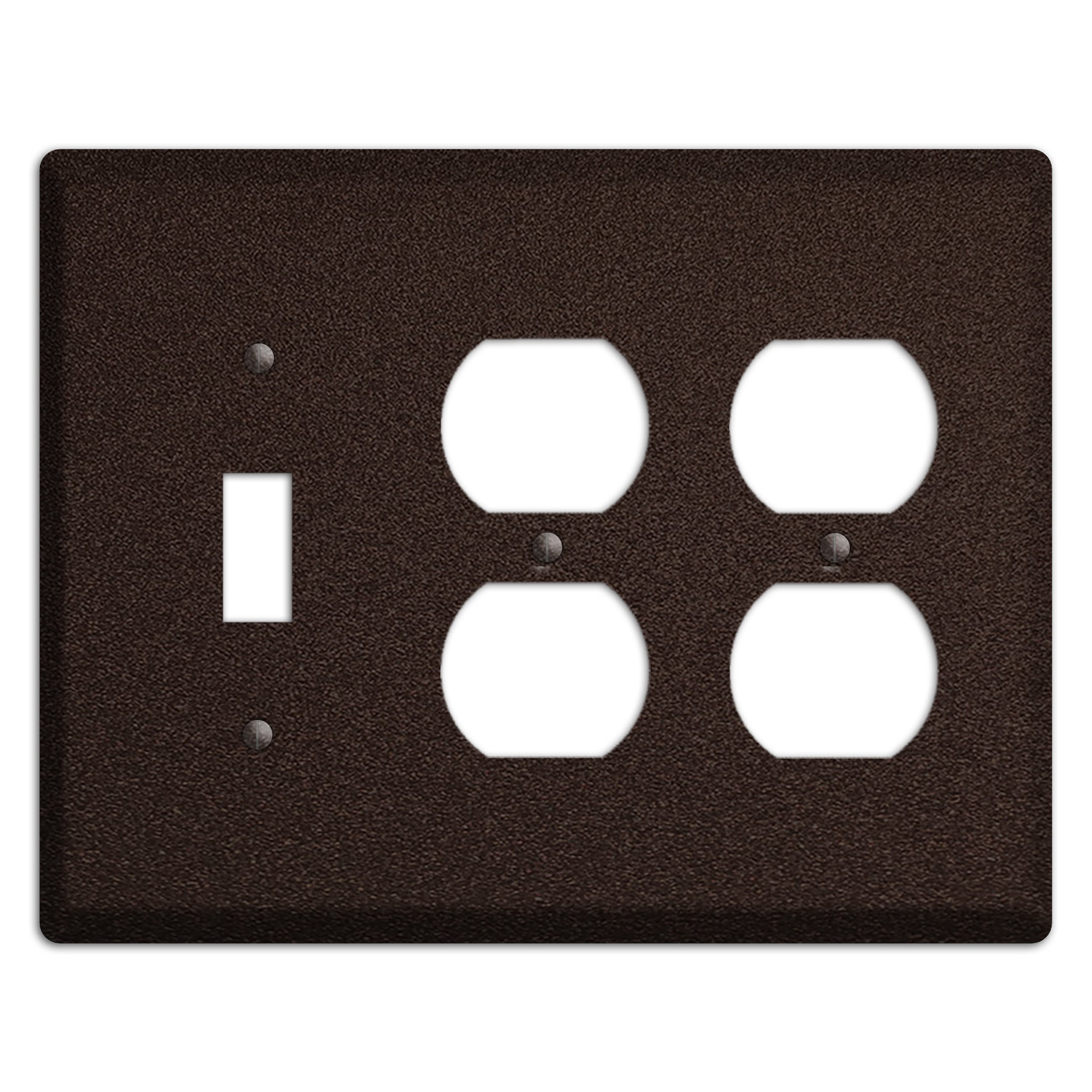 Baxter Subtle Antique Bronze Toggle / 2 Duplex Wallplate