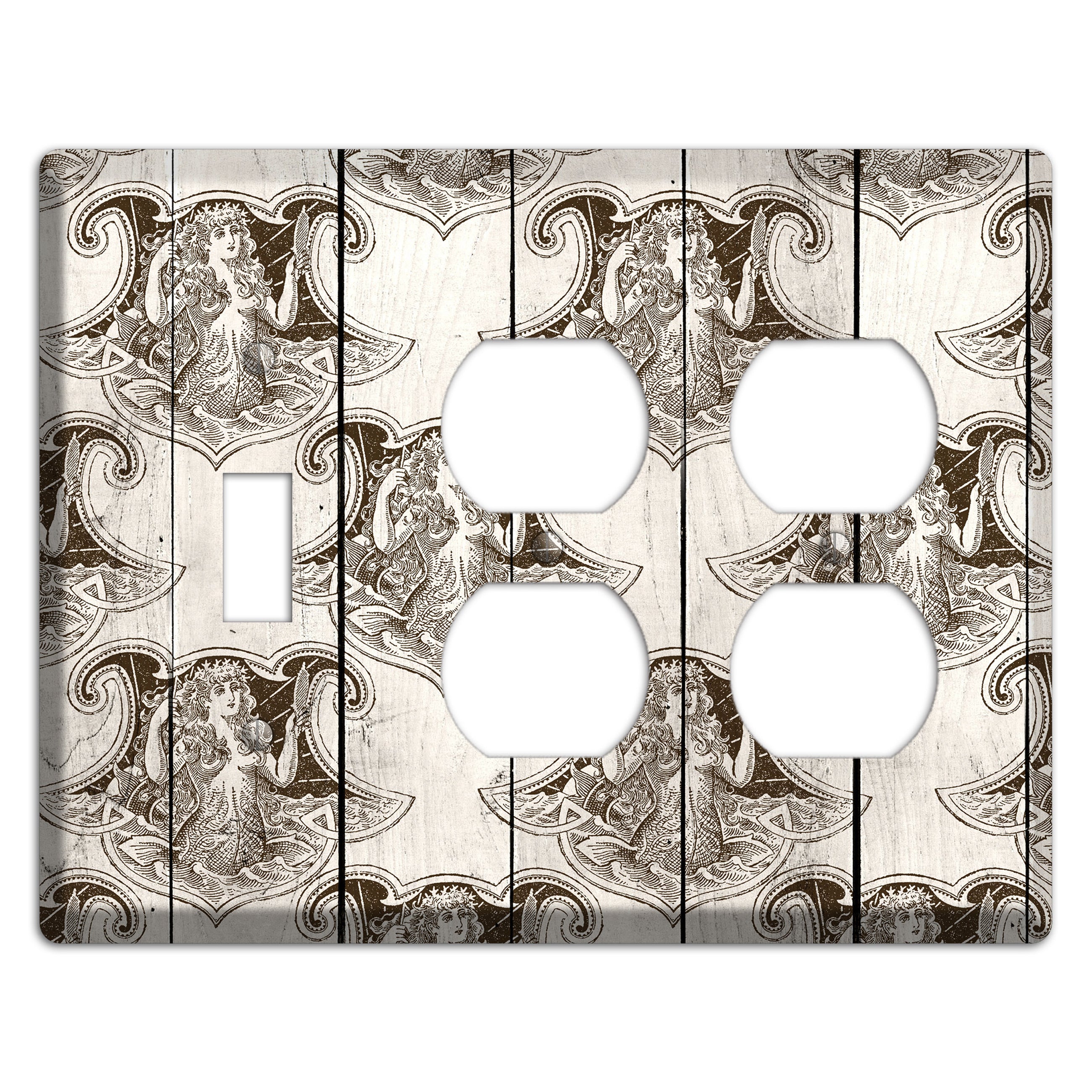 Mermaid’s Crest Toggle / 2 Duplex Wallplate