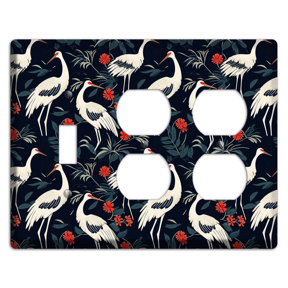 Midnight Plume Garden Toggle / 2 Duplex Wallplate