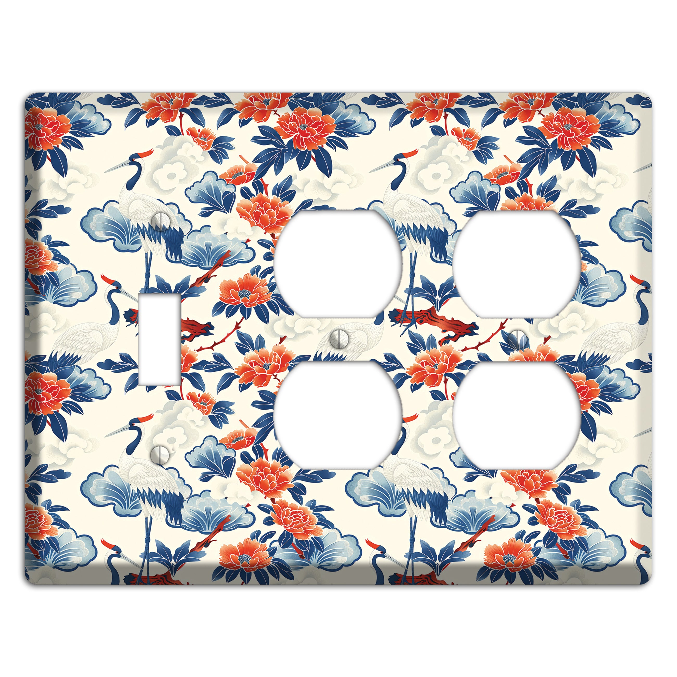 Peony & Crane Fete Toggle / 2 Duplex Wallplate