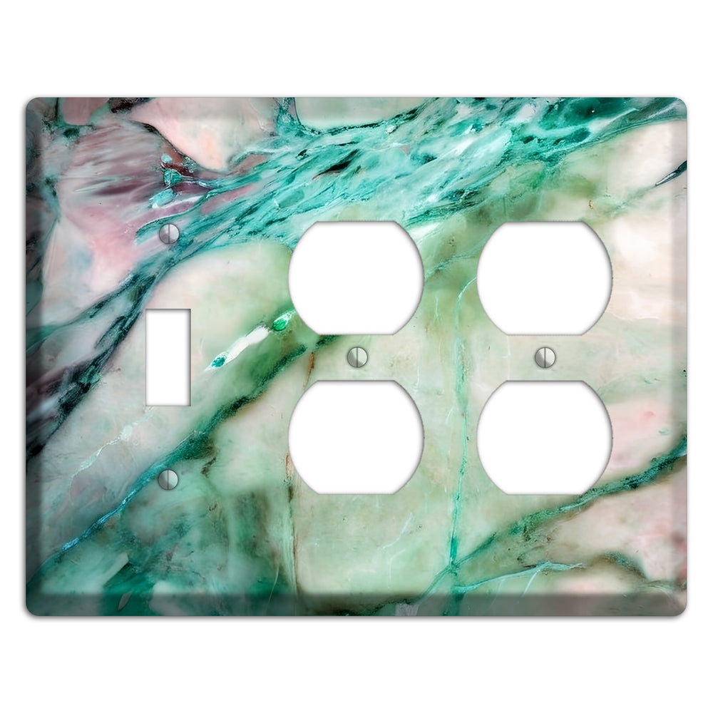 Monte Carlo Marble Toggle / 2 Duplex Wallplate