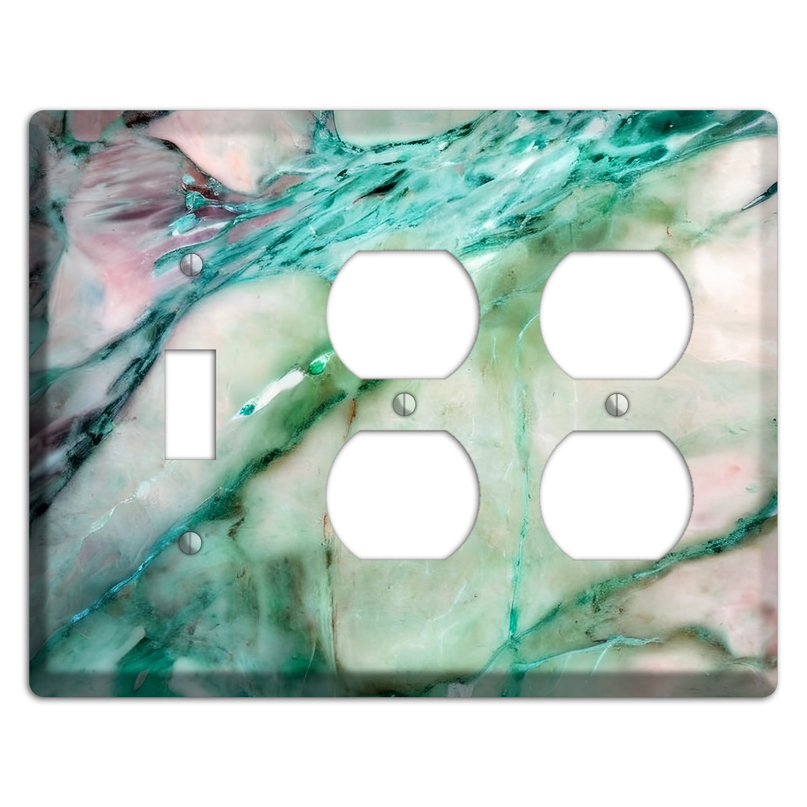 Monte Carlo Marble Toggle / 2 Duplex Wallplate