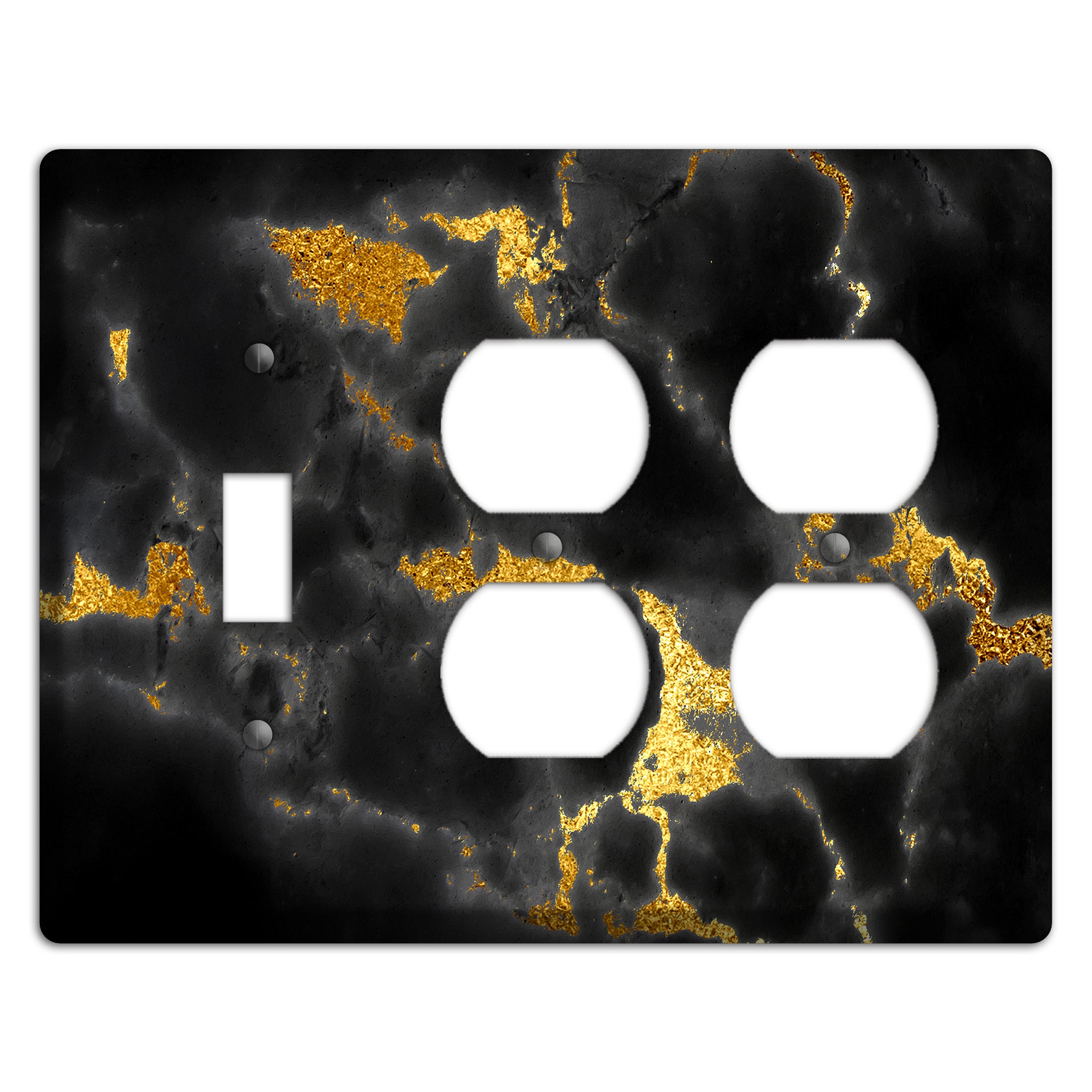 Equator Marble Toggle / 2 Duplex Wallplate