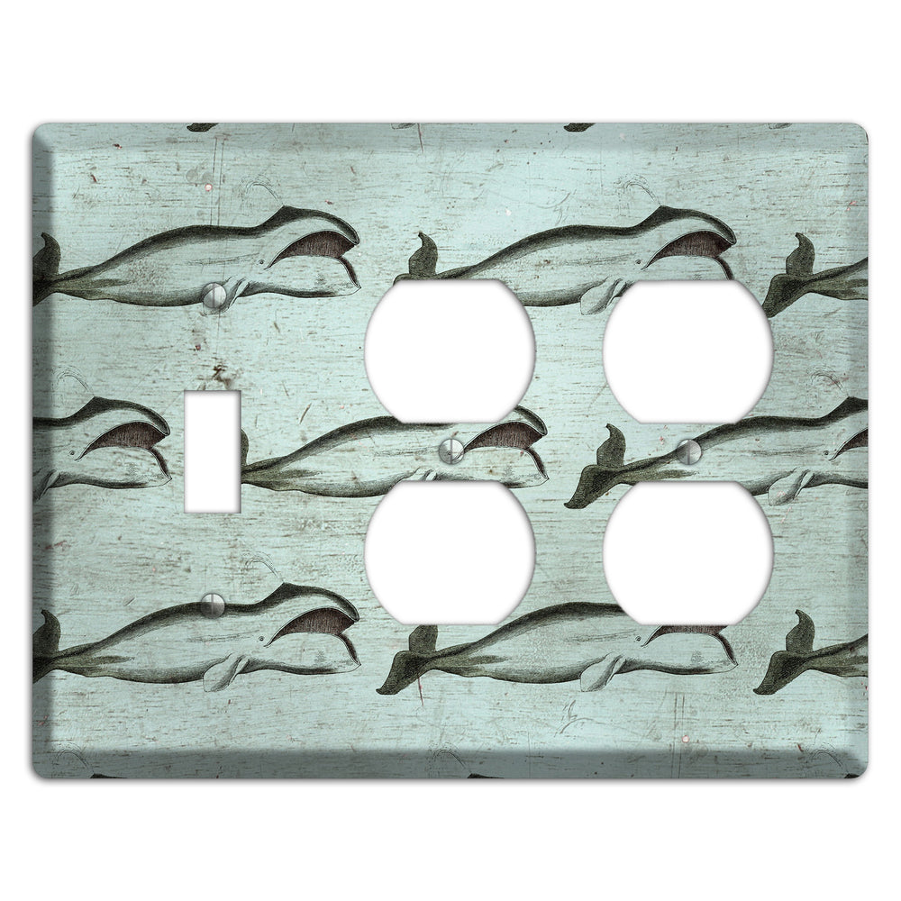 Whale Watch Toggle / 2 Duplex Wallplate