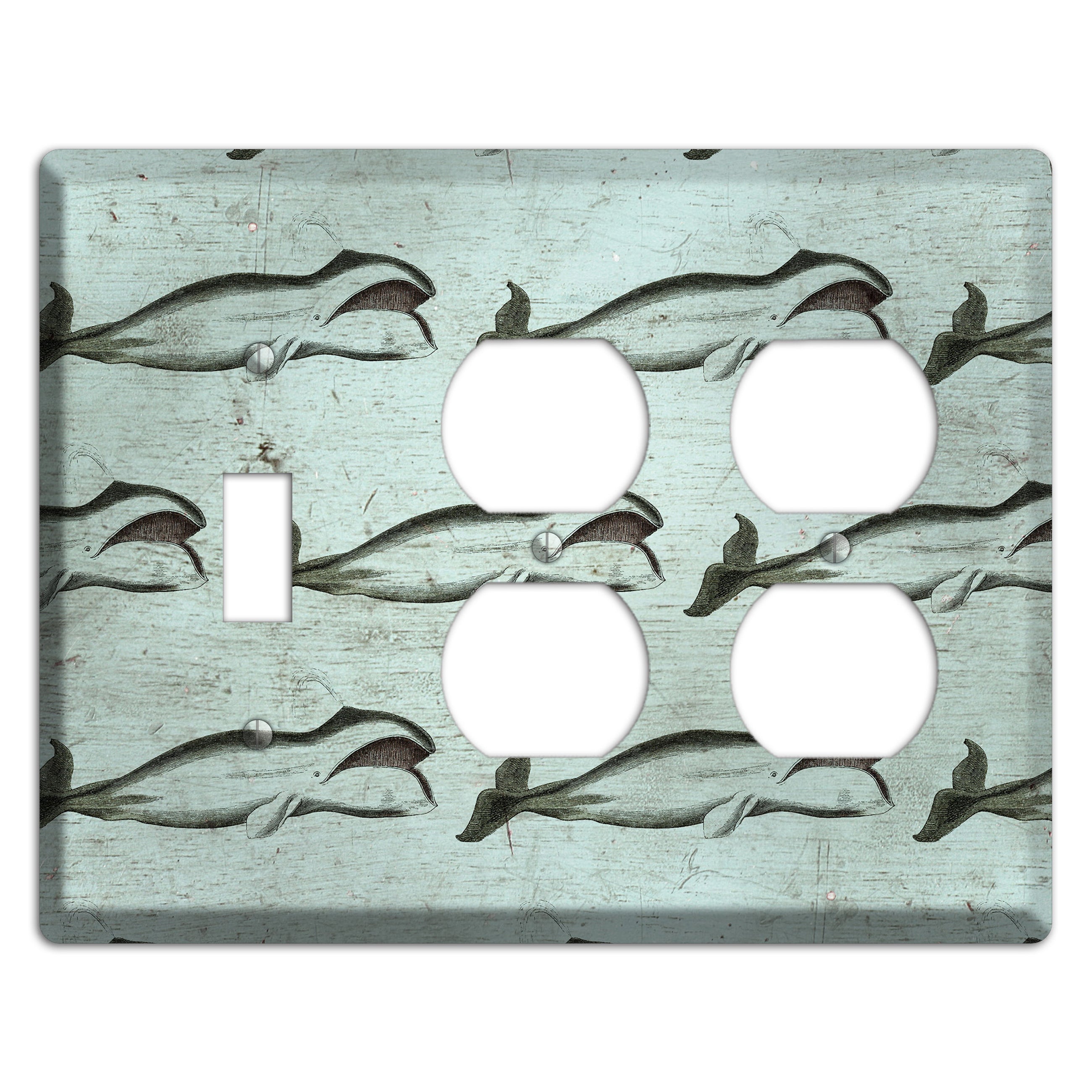 Whale Watch Toggle / 2 Duplex Wallplate