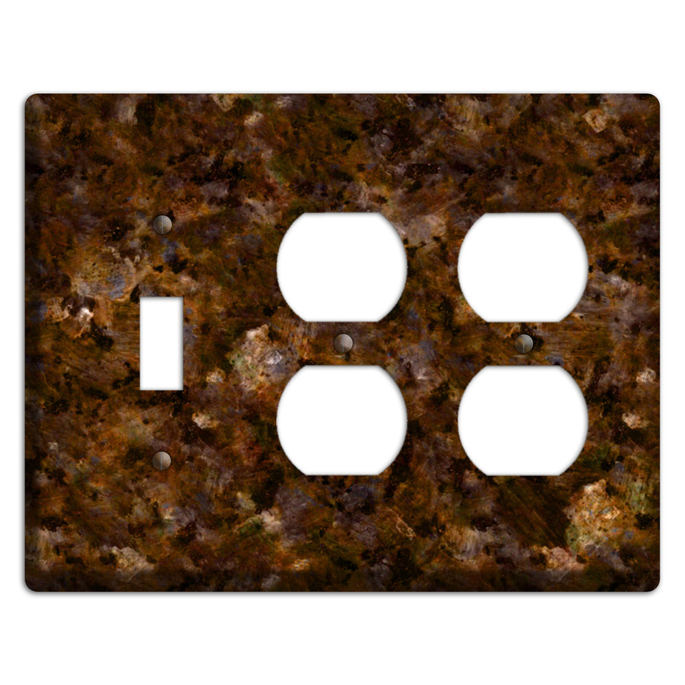 Baltic Green Granite Toggle / 2 Duplex Wallplate