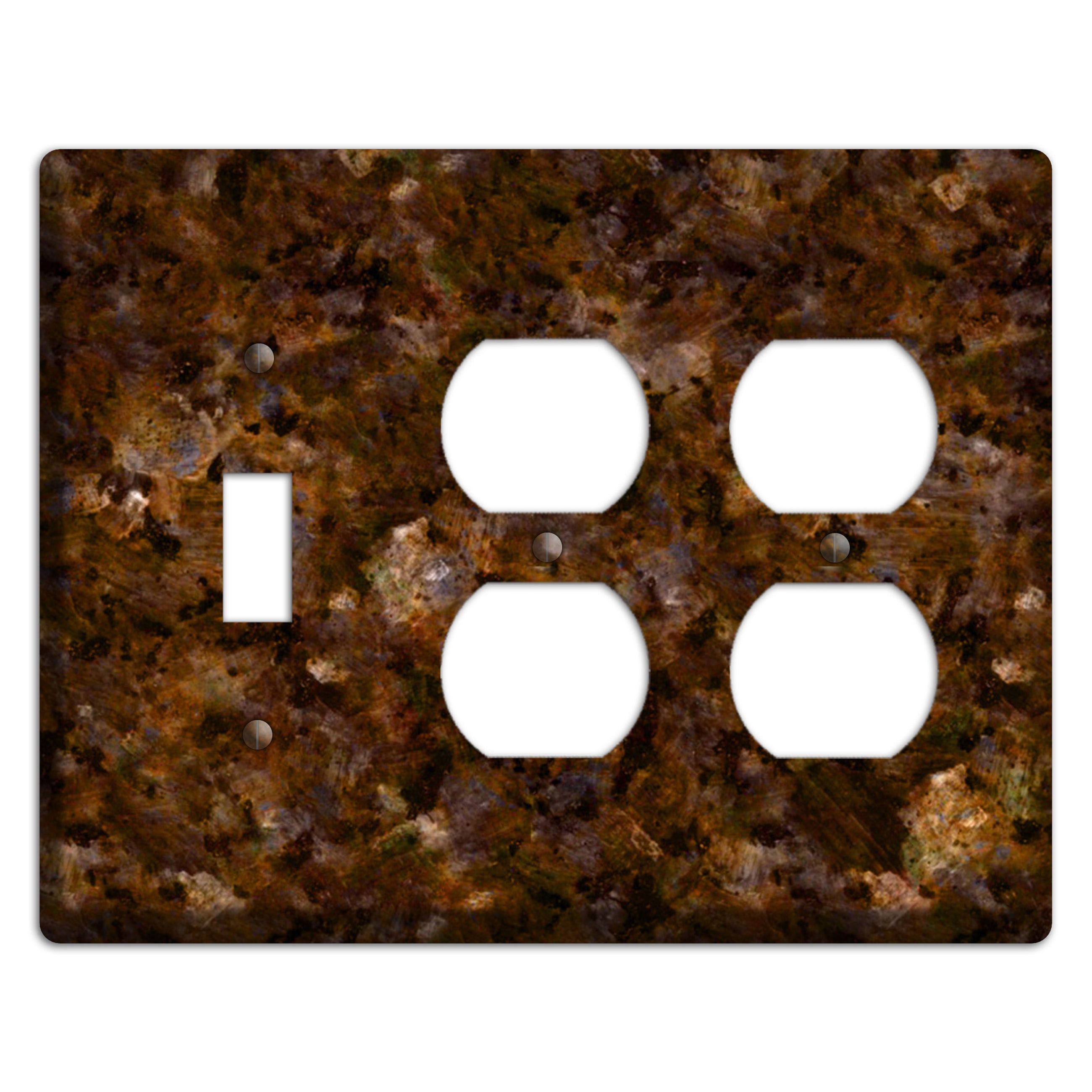 Baltic Green Granite Toggle / 2 Duplex Wallplate