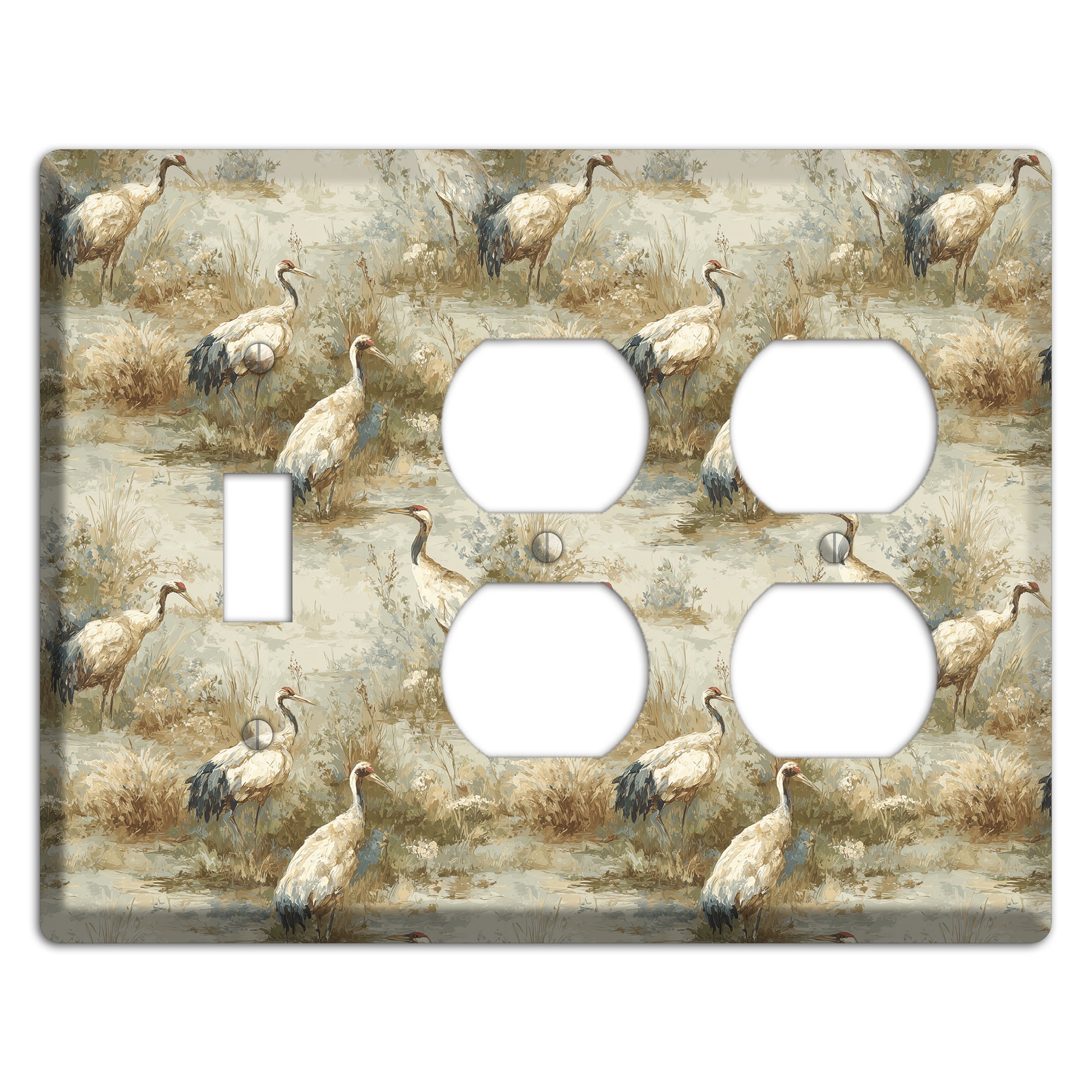 Marshland Crane Reverie Toggle / 2 Duplex Wallplate