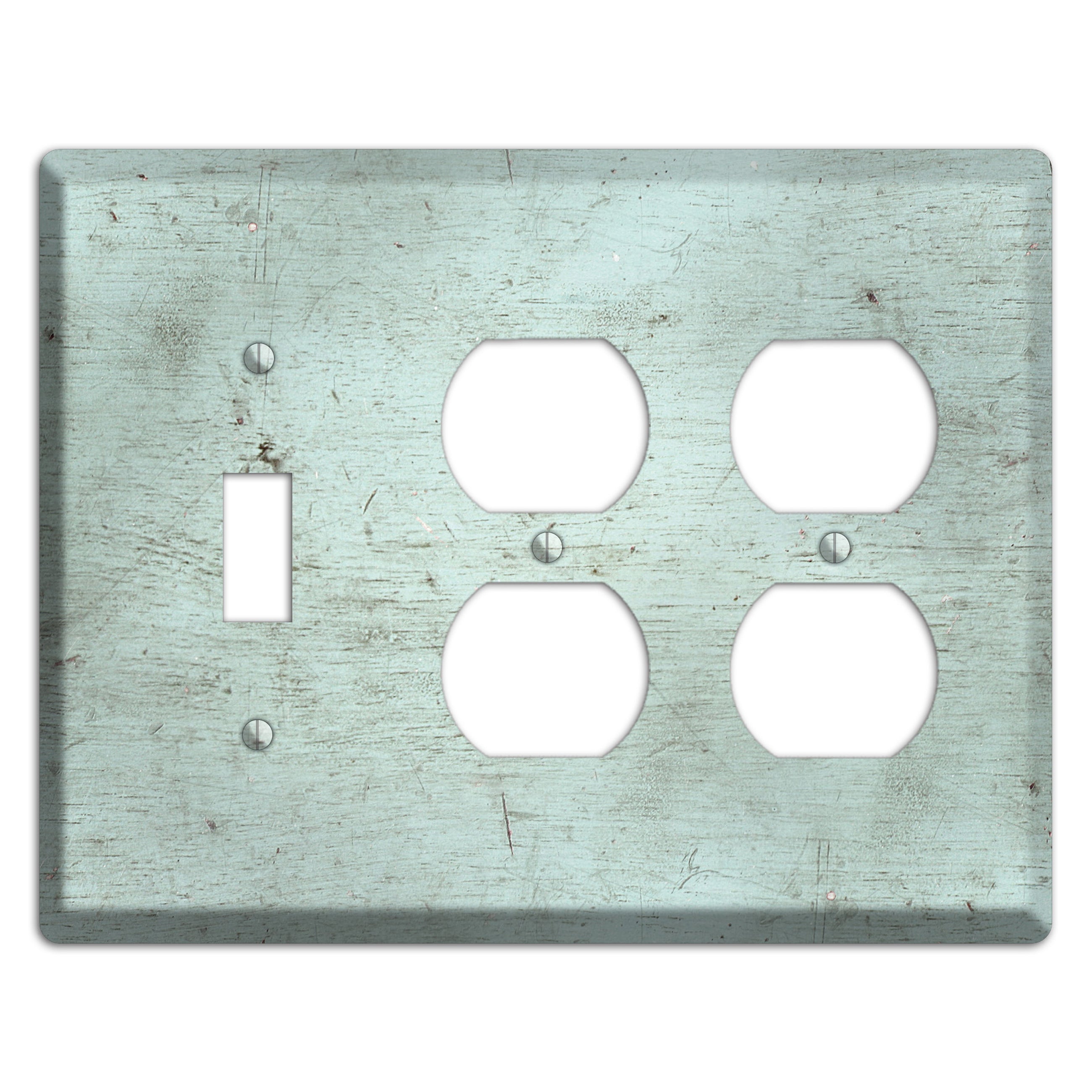 Weathered Teal Deck Toggle / 2 Duplex Wallplate