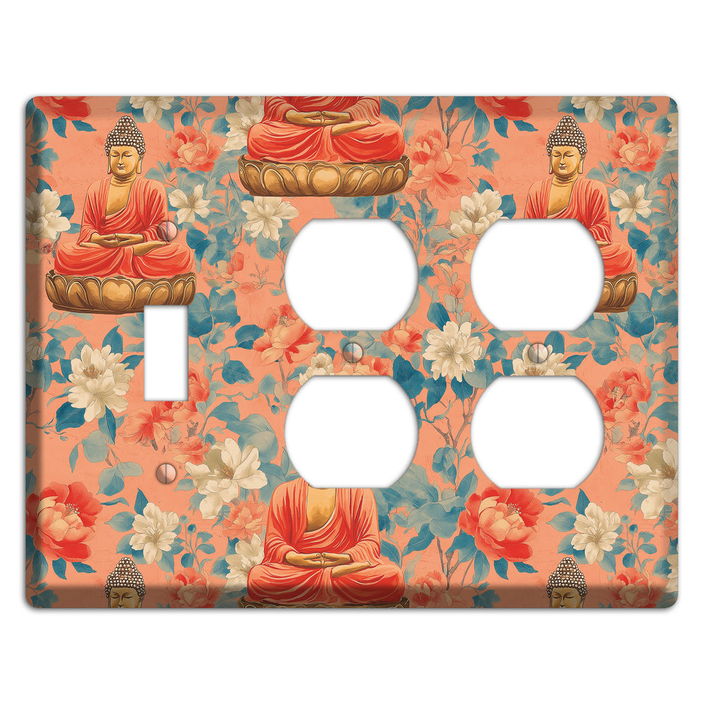 Lotus & Coral Toggle / 2 Duplex Wallplate