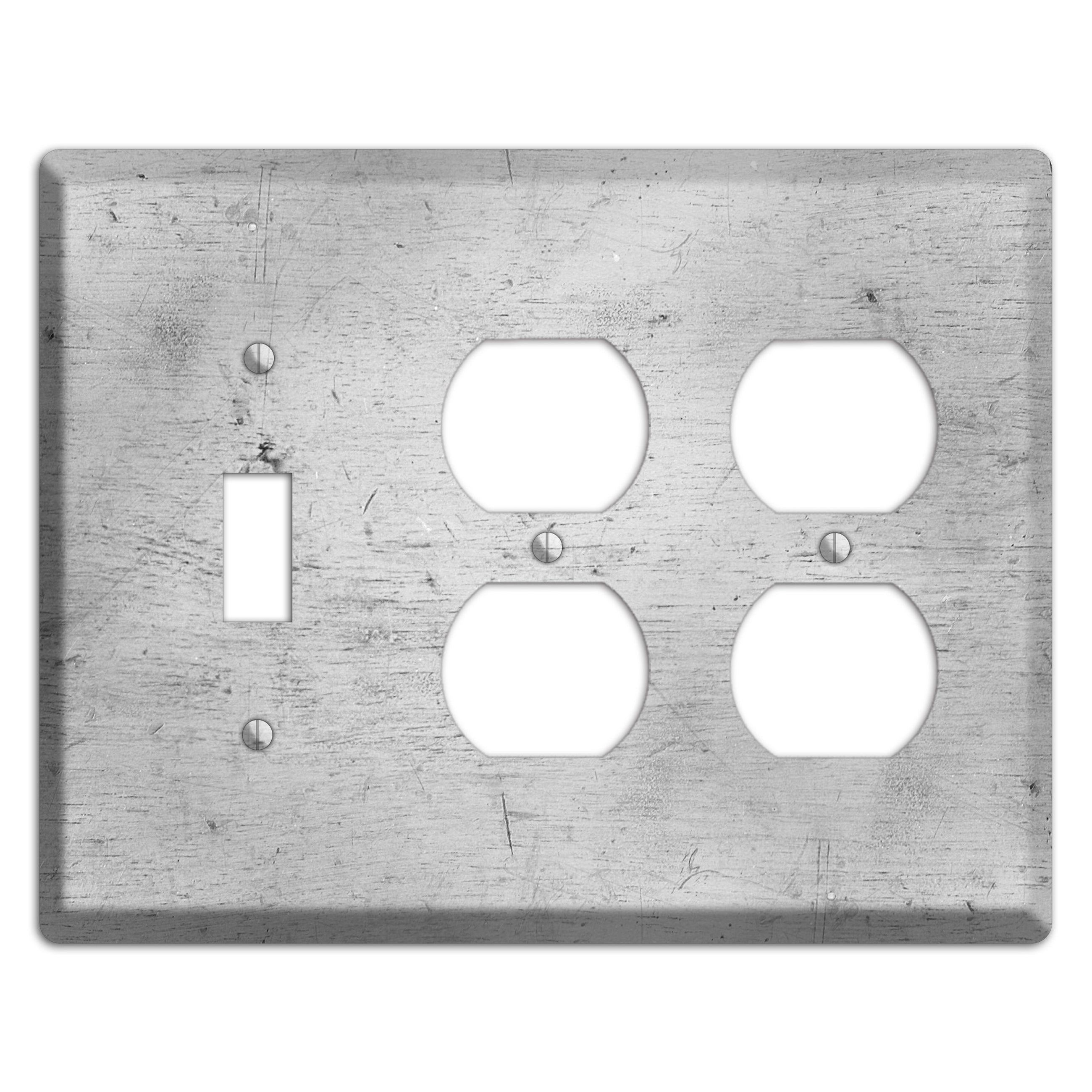 Silver Deck Toggle / 2 Duplex Wallplate