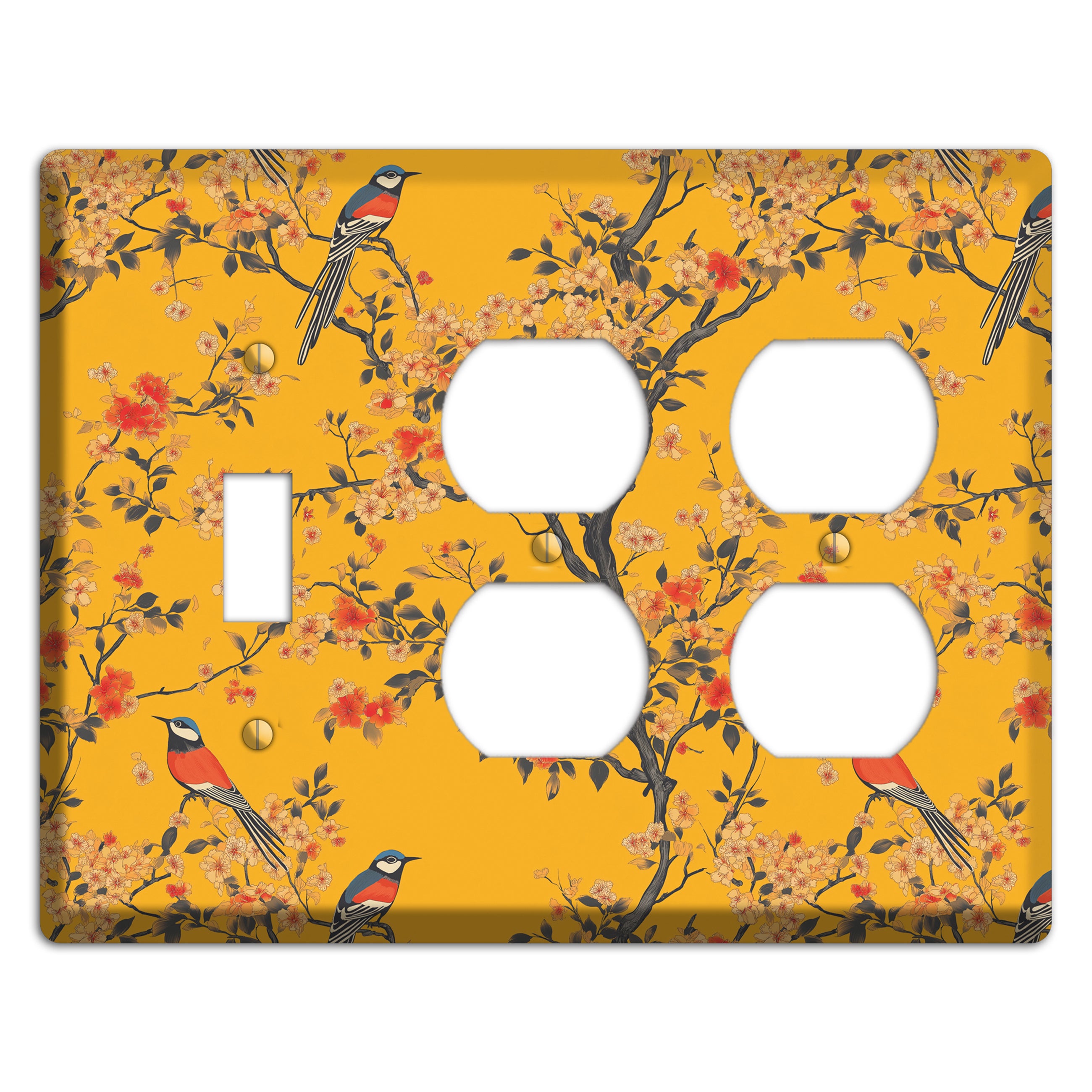 Blossom & Plume Toggle / 2 Duplex Wallplate