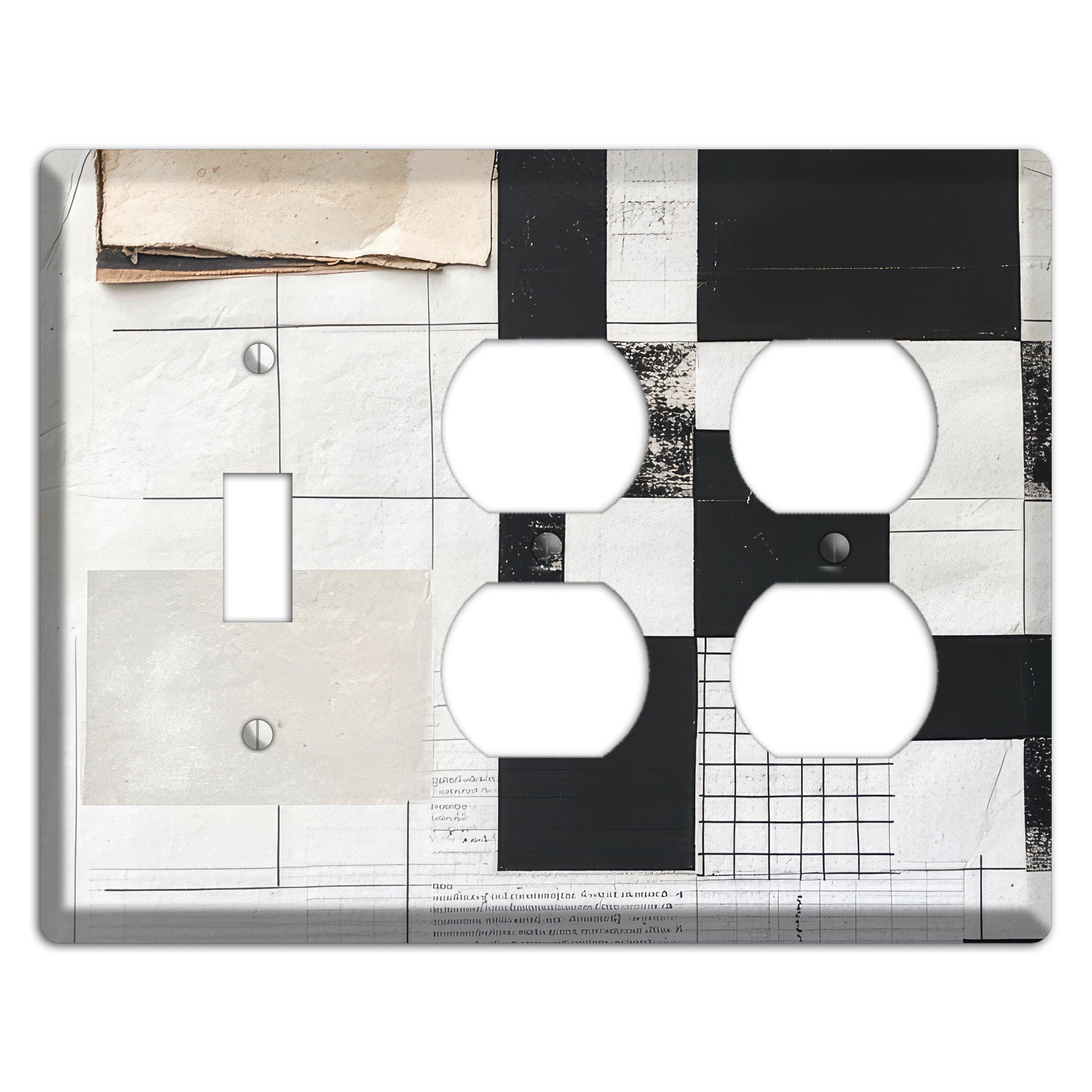 Torn Ledger Fragments Toggle / 2 Duplex Wallplate