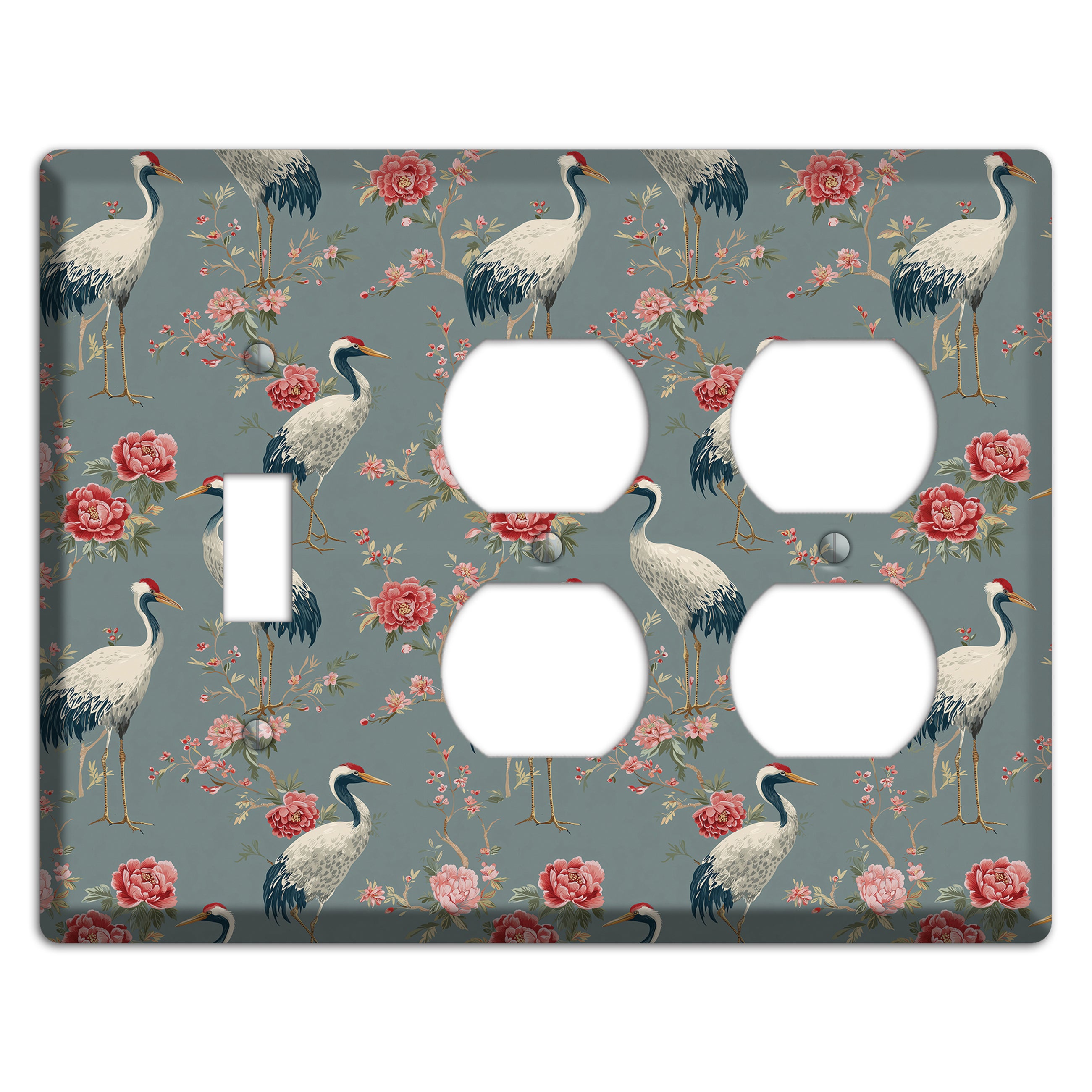 Slate Peony Vigil Toggle / 2 Duplex Wallplate