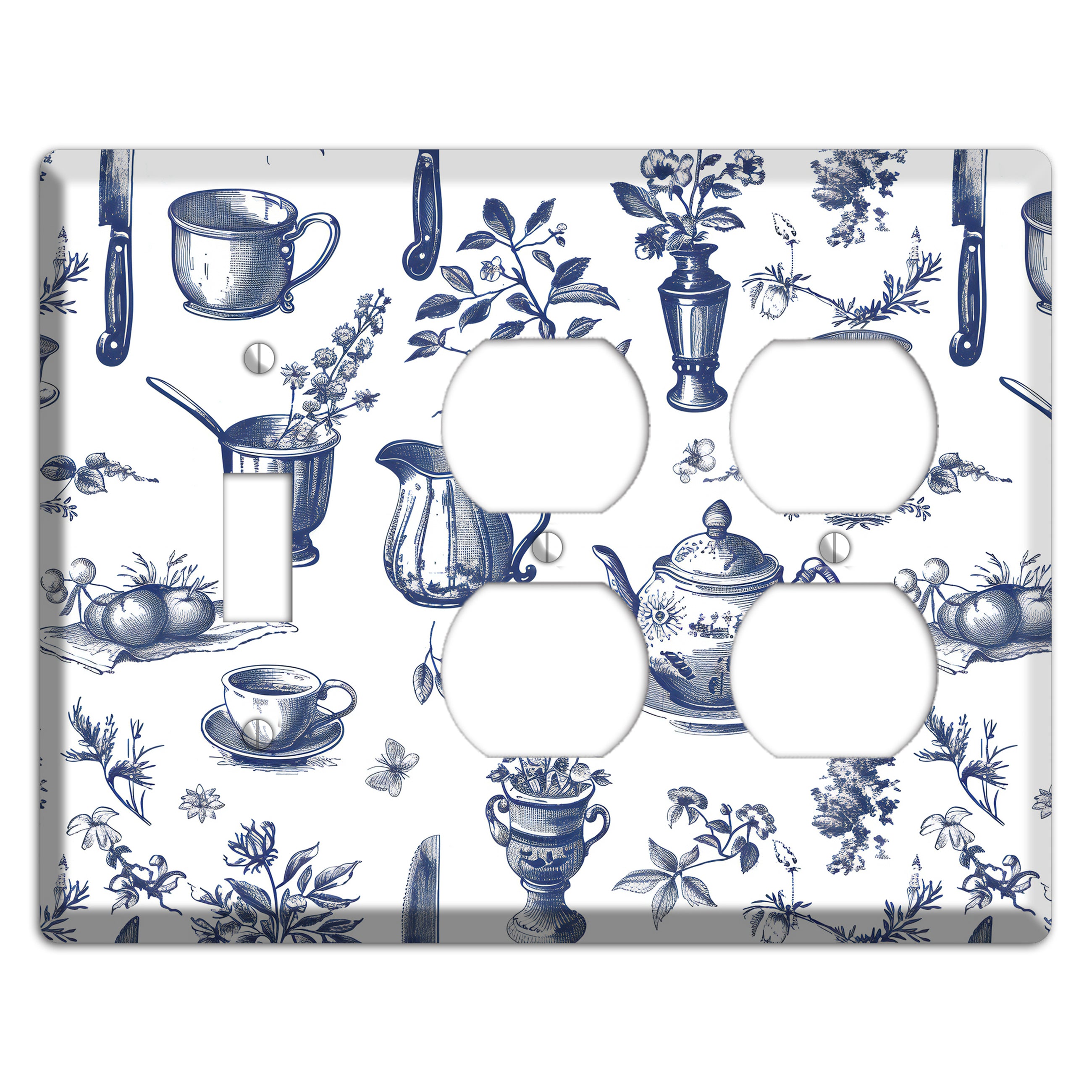 Pantry & Petals Toggle / 2 Duplex Wallplate
