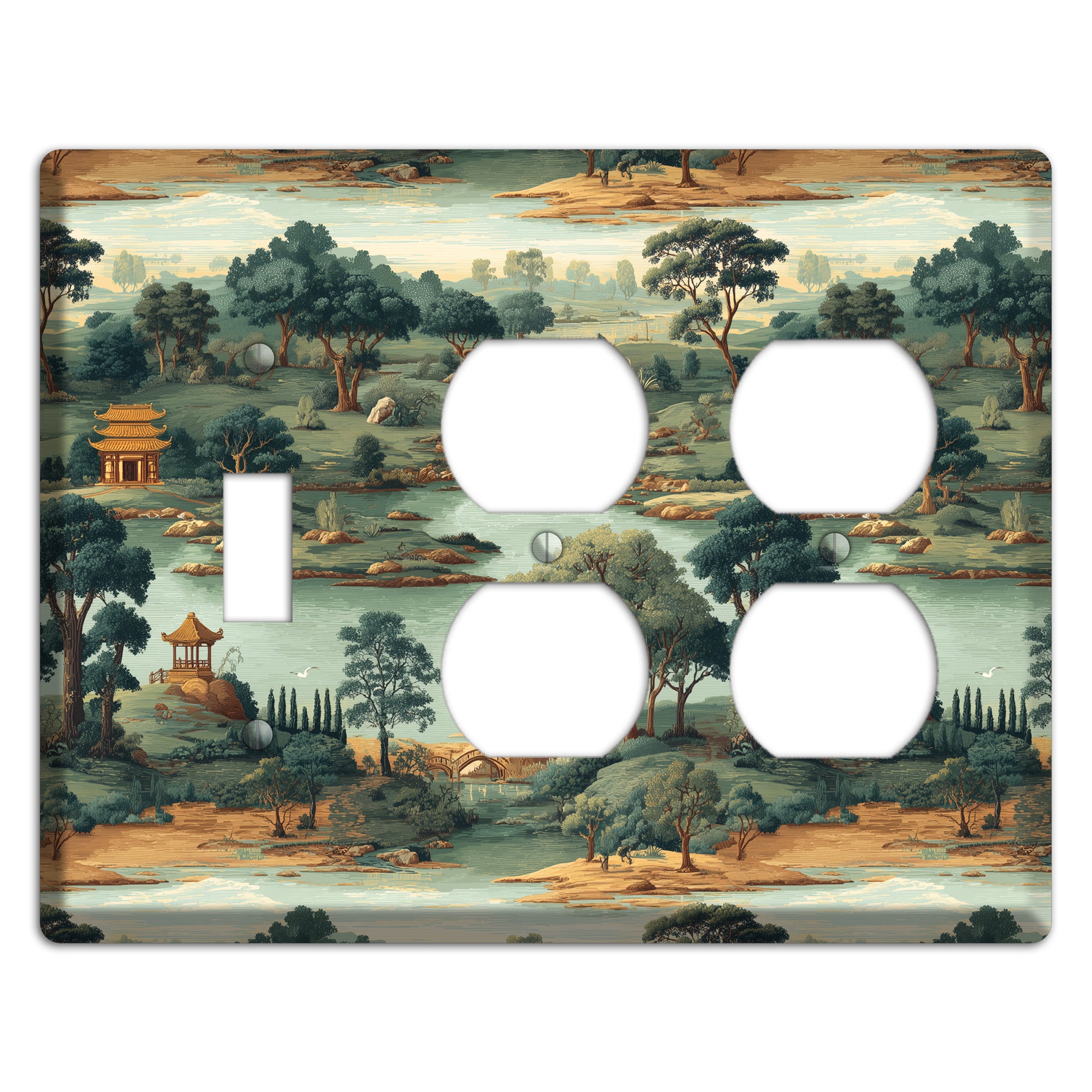Pavilion and Stream Toggle / 2 Duplex Wallplate