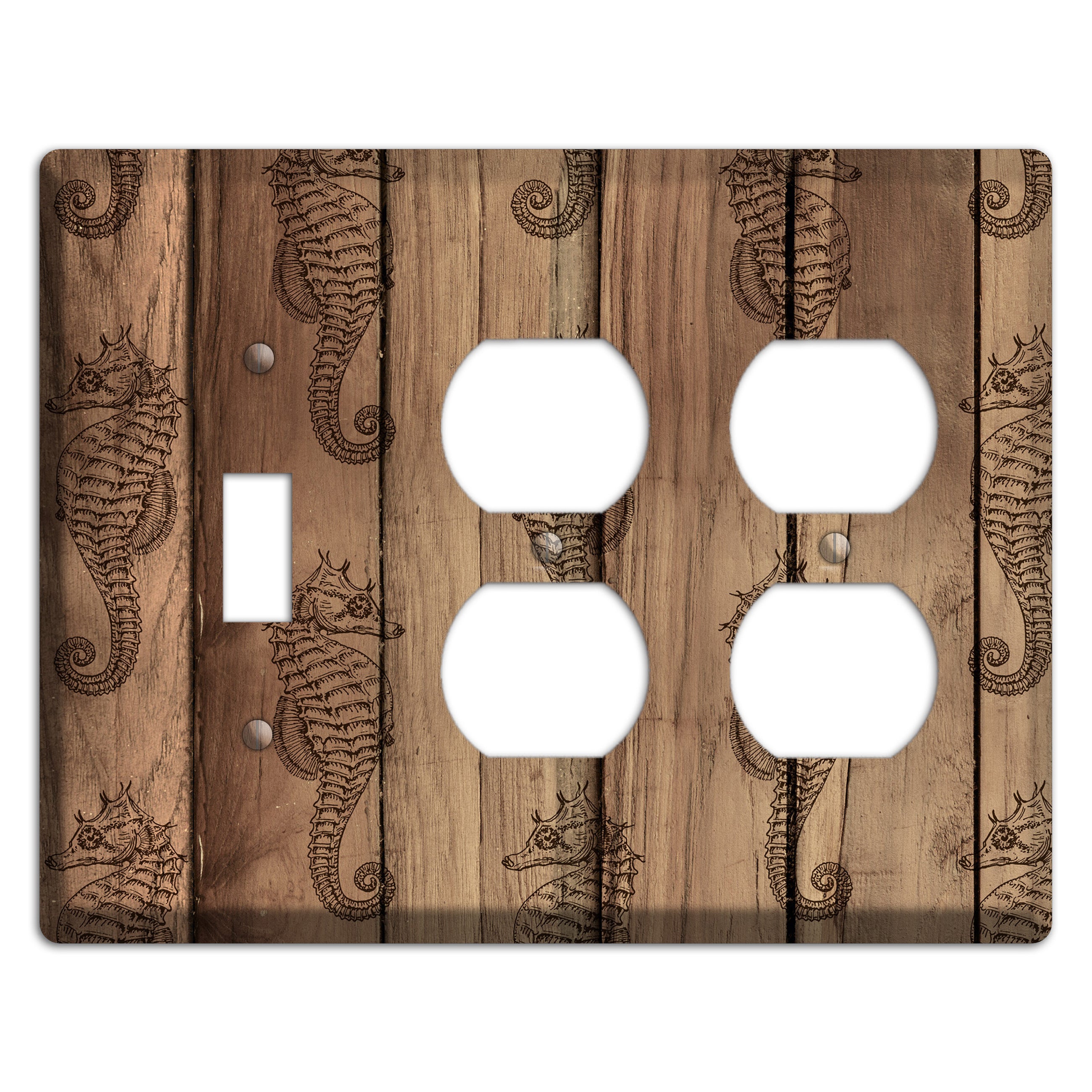 Planktonic Ponies Toggle / 2 Duplex Wallplate