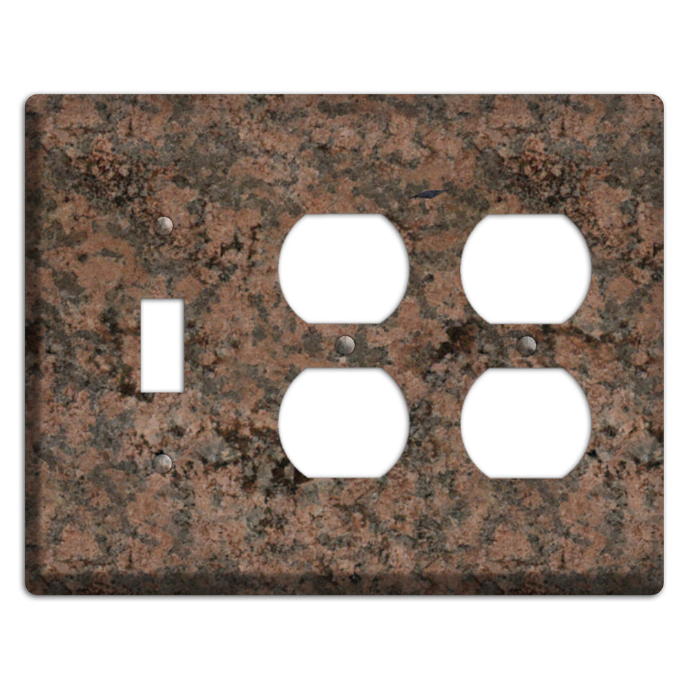 Granite Name: Indian Dakota Granite Toggle / 2 Duplex Wallplate