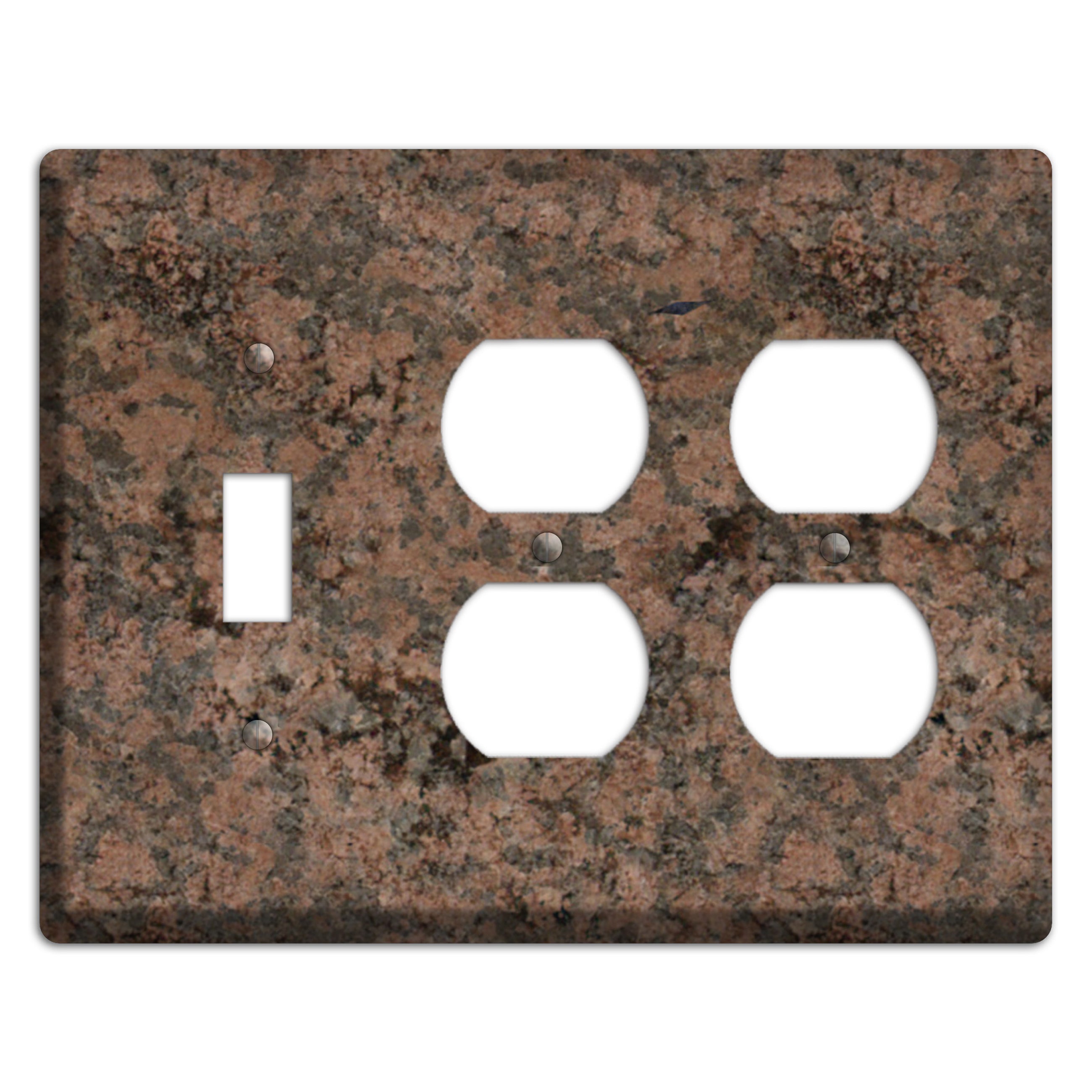 Granite Name: Indian Dakota Granite Toggle / 2 Duplex Wallplate