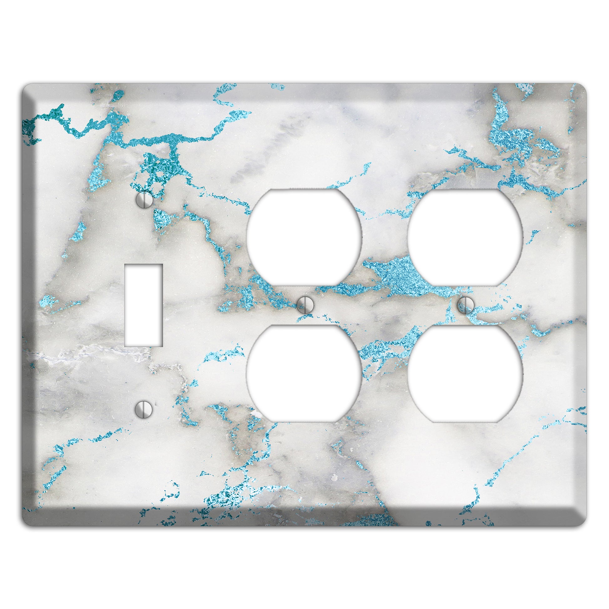 Gumbo Marble Toggle / 2 Duplex Wallplate
