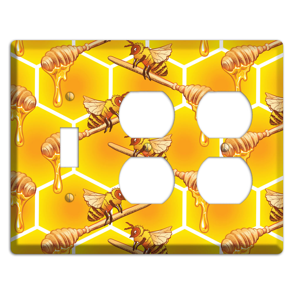 Golden Hive Ritual Toggle / 2 Duplex Wallplate