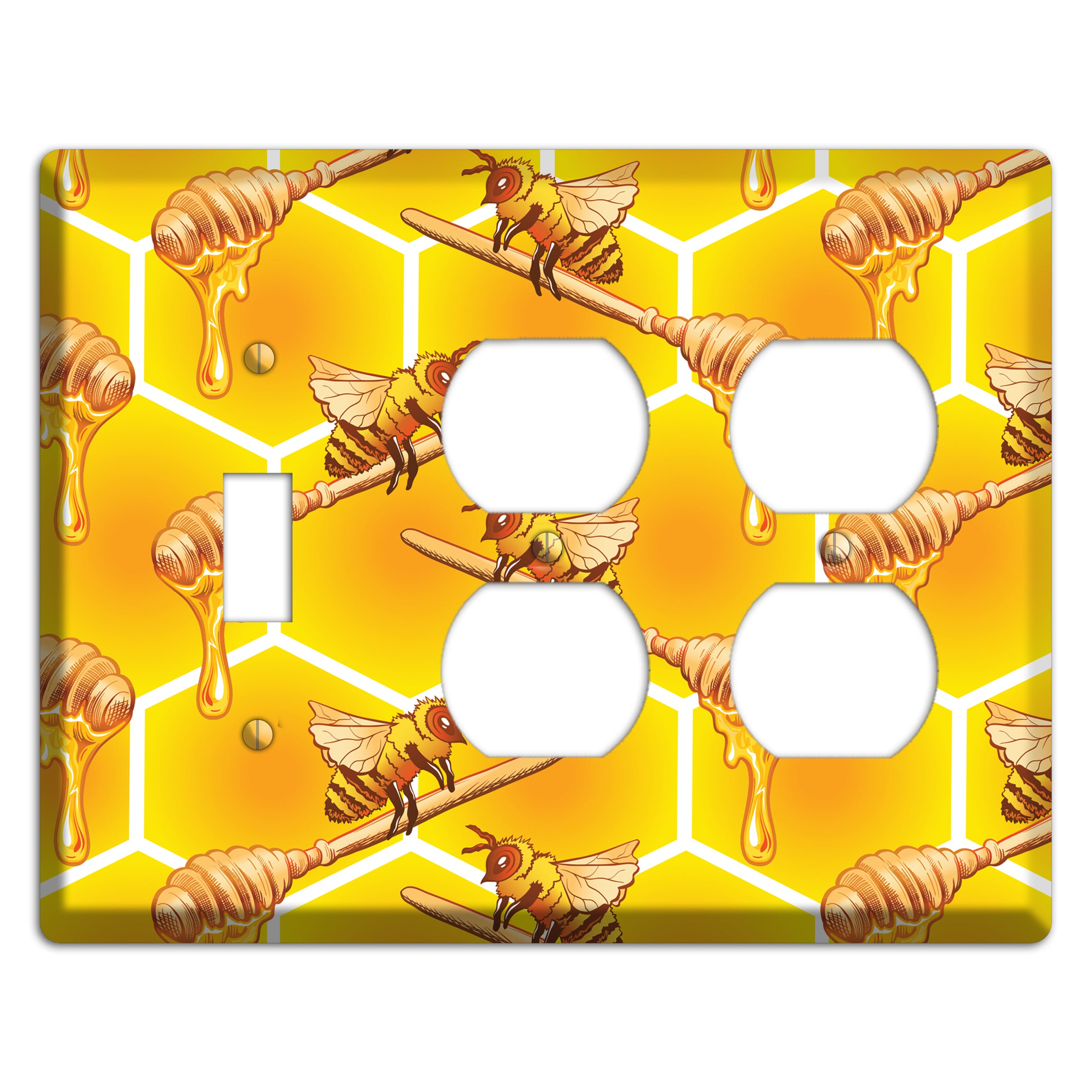 Golden Hive Ritual Toggle / 2 Duplex Wallplate