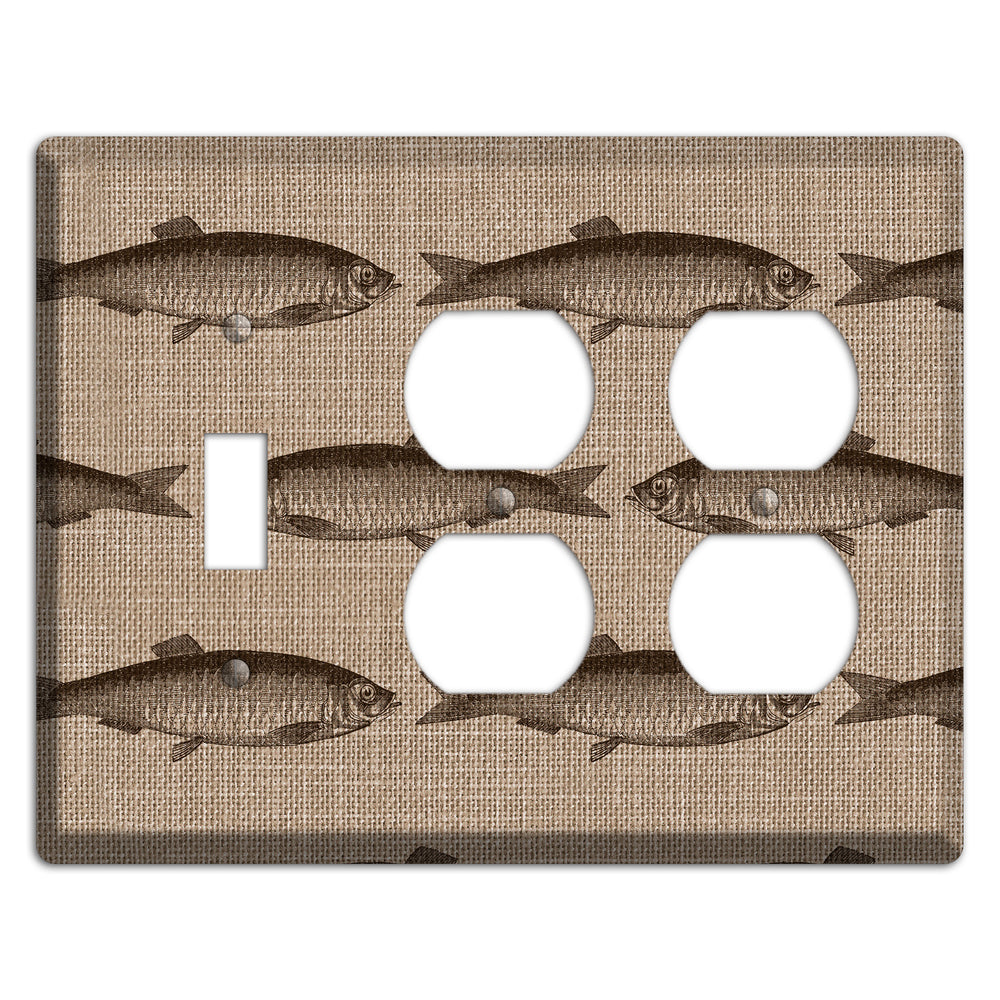 Shoal Sketch Toggle / 2 Duplex Wallplate